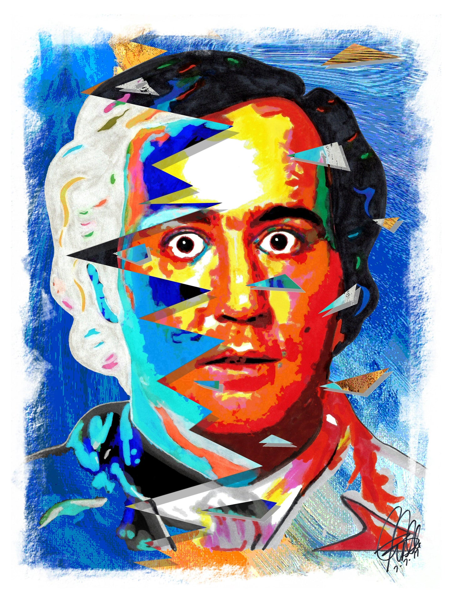 Andy Kaufman Taxi Comedy Man on the Moon Poster Print Wall Art 8.5x11