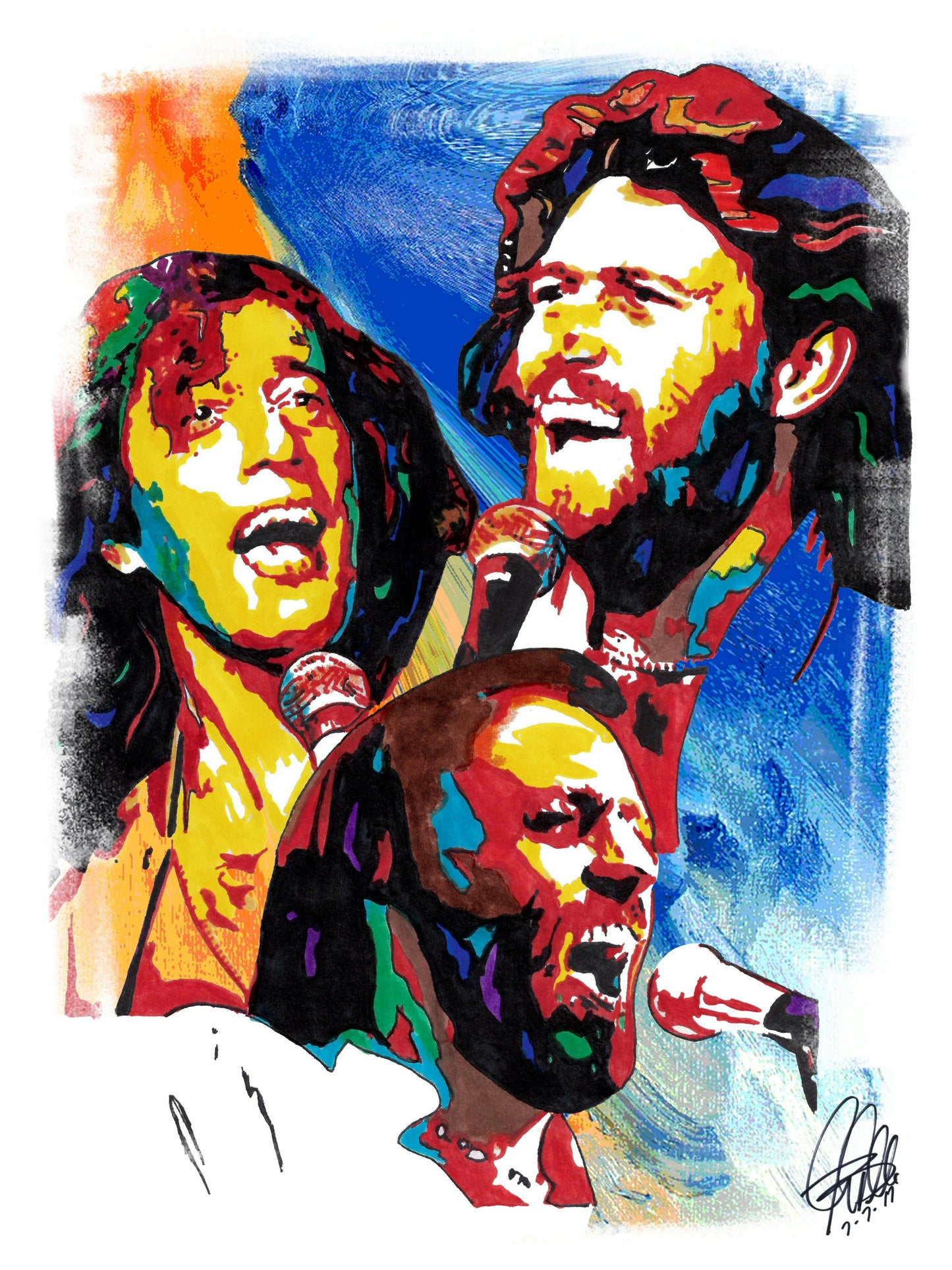 Bee Gees Barry Robin Maurice Gibb Pop Disco Music Poster Print Wall Art 18x24