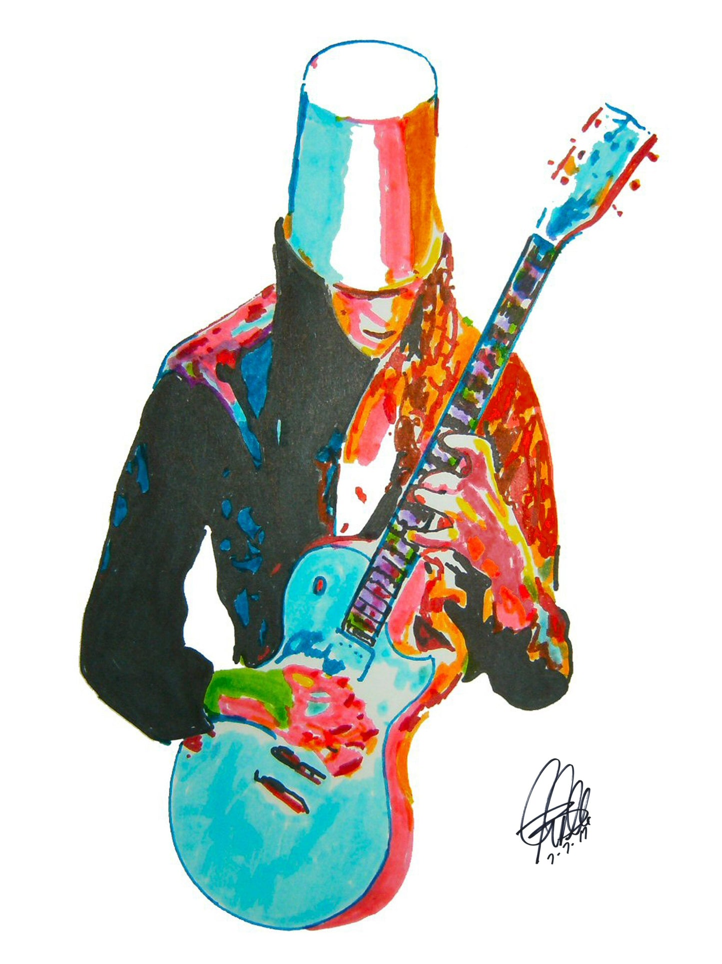 Buckethead Guns n Roses Heavy Metal Rock Music Print Poster Wall Art 18x24