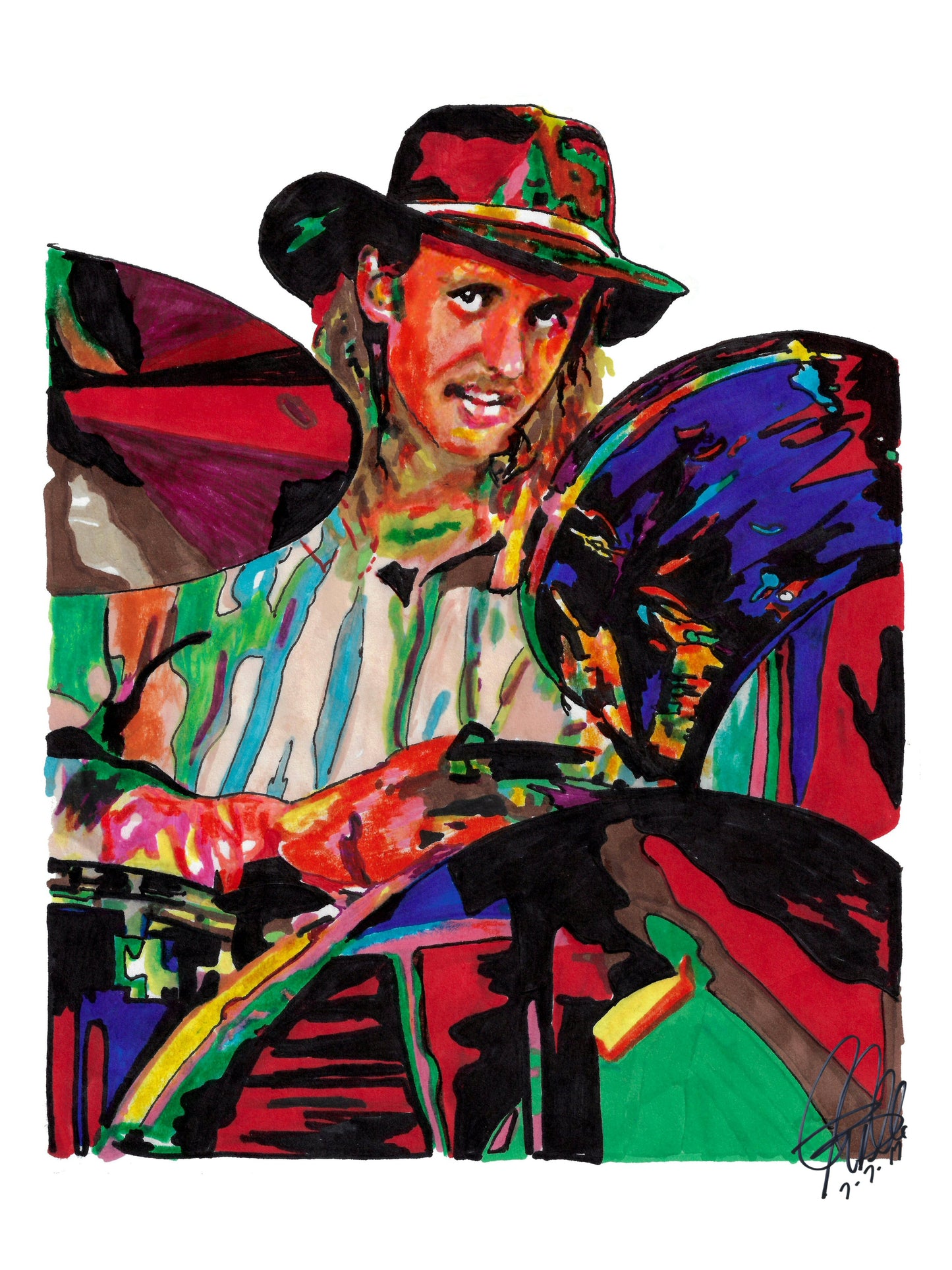 Butch Trucks Allman Brothers Band Drums Music Poster Print Wall Art 18x24