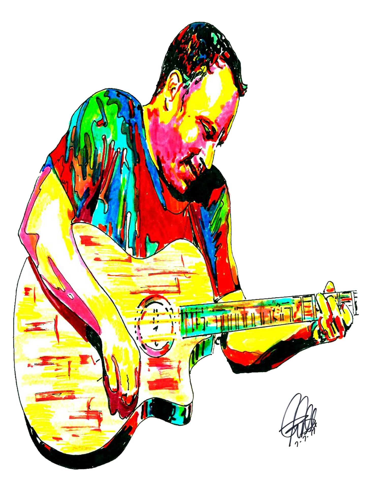 Dave Matthews Singer Guitar Rock Music Poster Print Wall Art 18x24