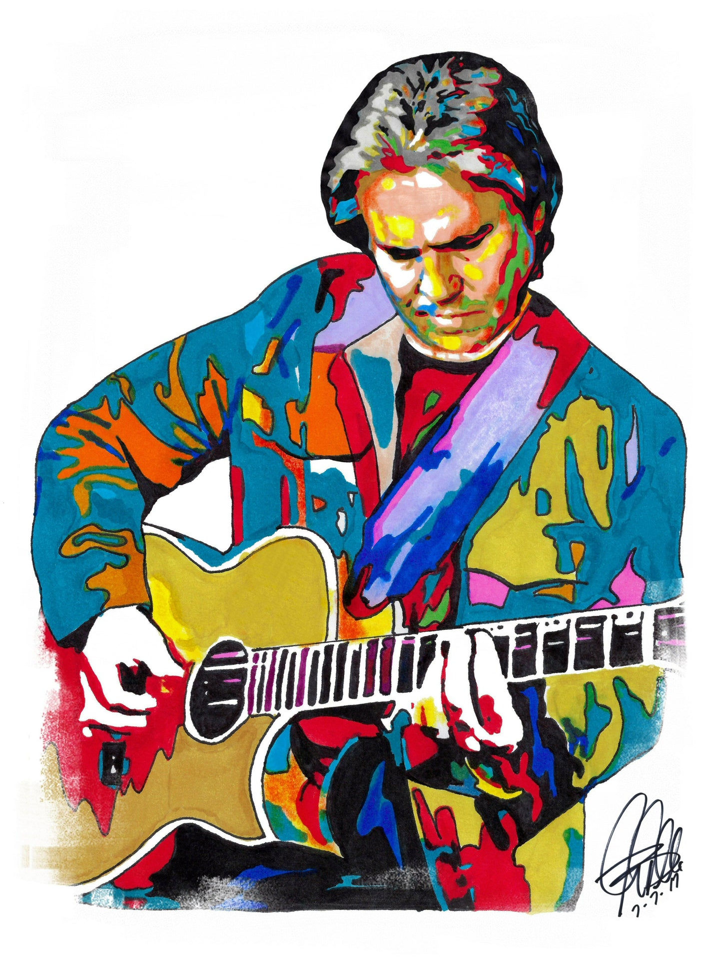 Doyle Dykes Acoustic Guitar Music Poster Print Wall Art 8.5x11