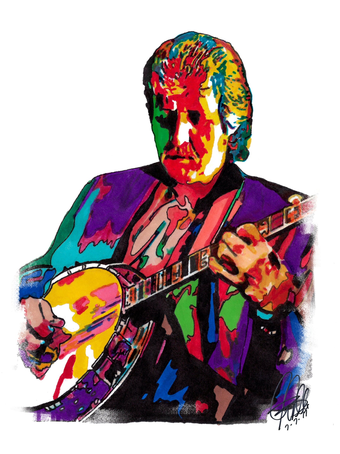 JD Crowe Banjo Bluegrass Country Music Poster Print Wall Art 8.5x11