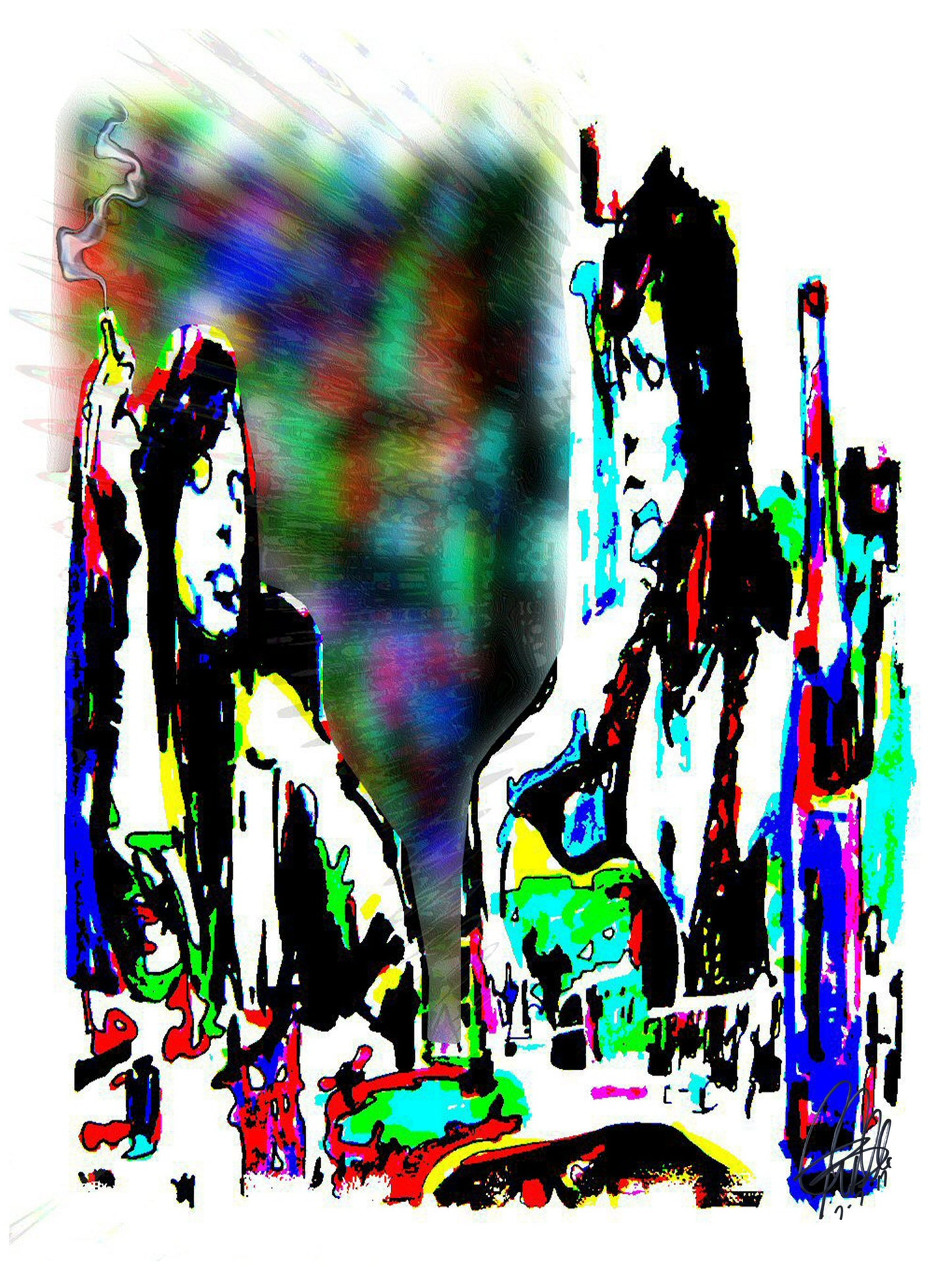 Mick Jagger Keith Richards Rolling Stones Music Poster Print Wall Art 8.5x11