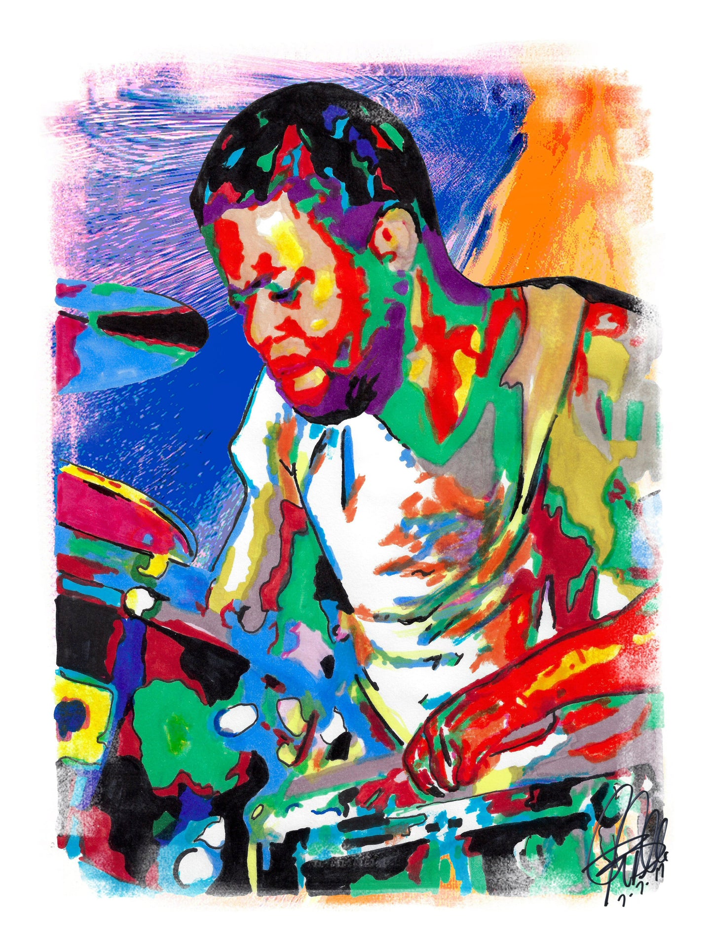 Jaimoe Allman Brothers Band Drums Music Poster Print Wall Art 8.5x11