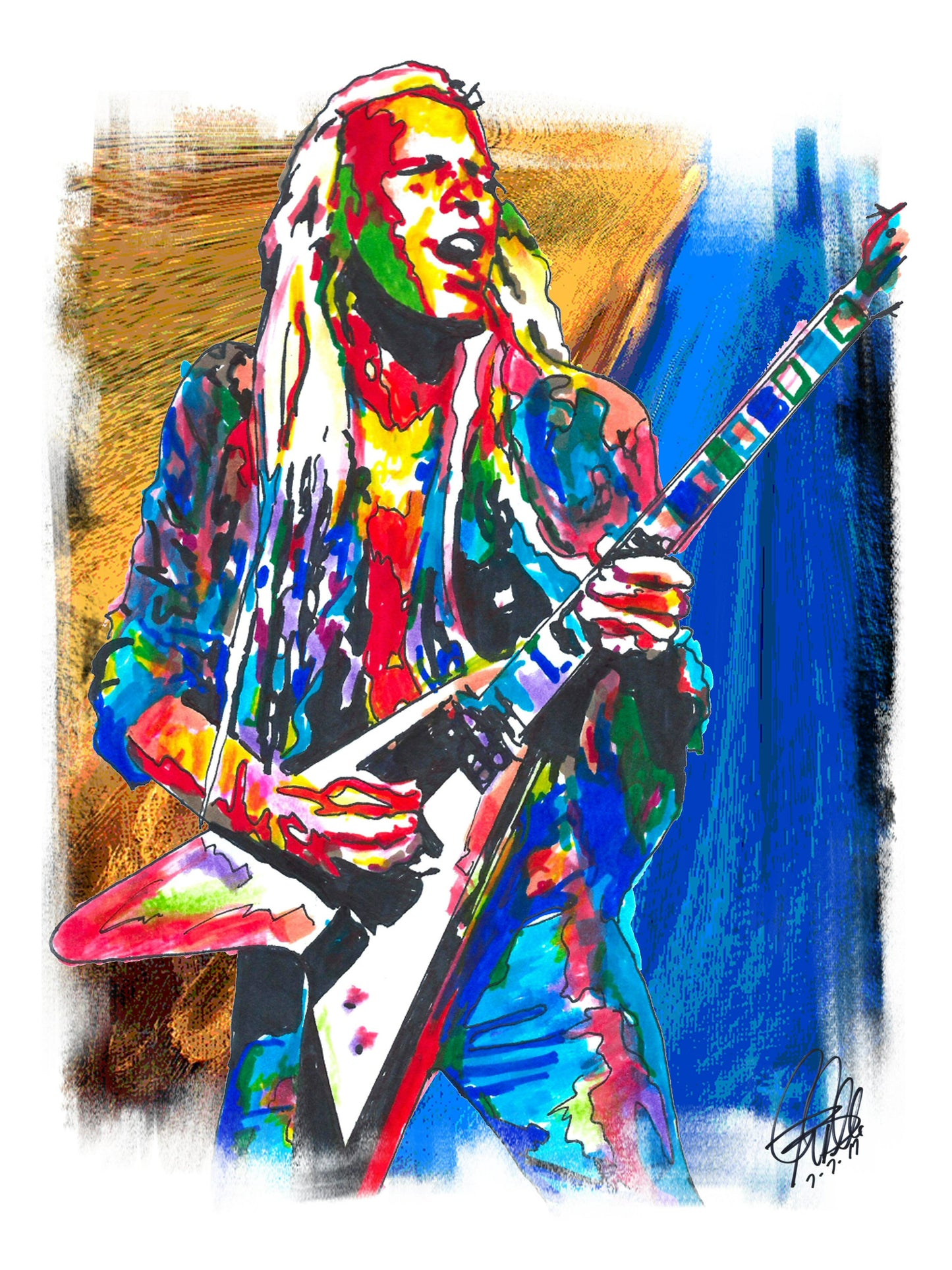 Michael Schenker UFO Guitar Hard Rock Music Poster Print Wall Art 8.5x11