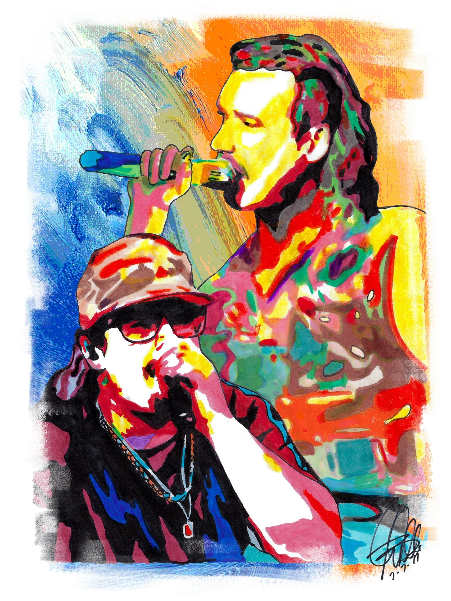 Morgan Wallen and Hardy Country Rock Music Poster Print Wall Art 8.5x11