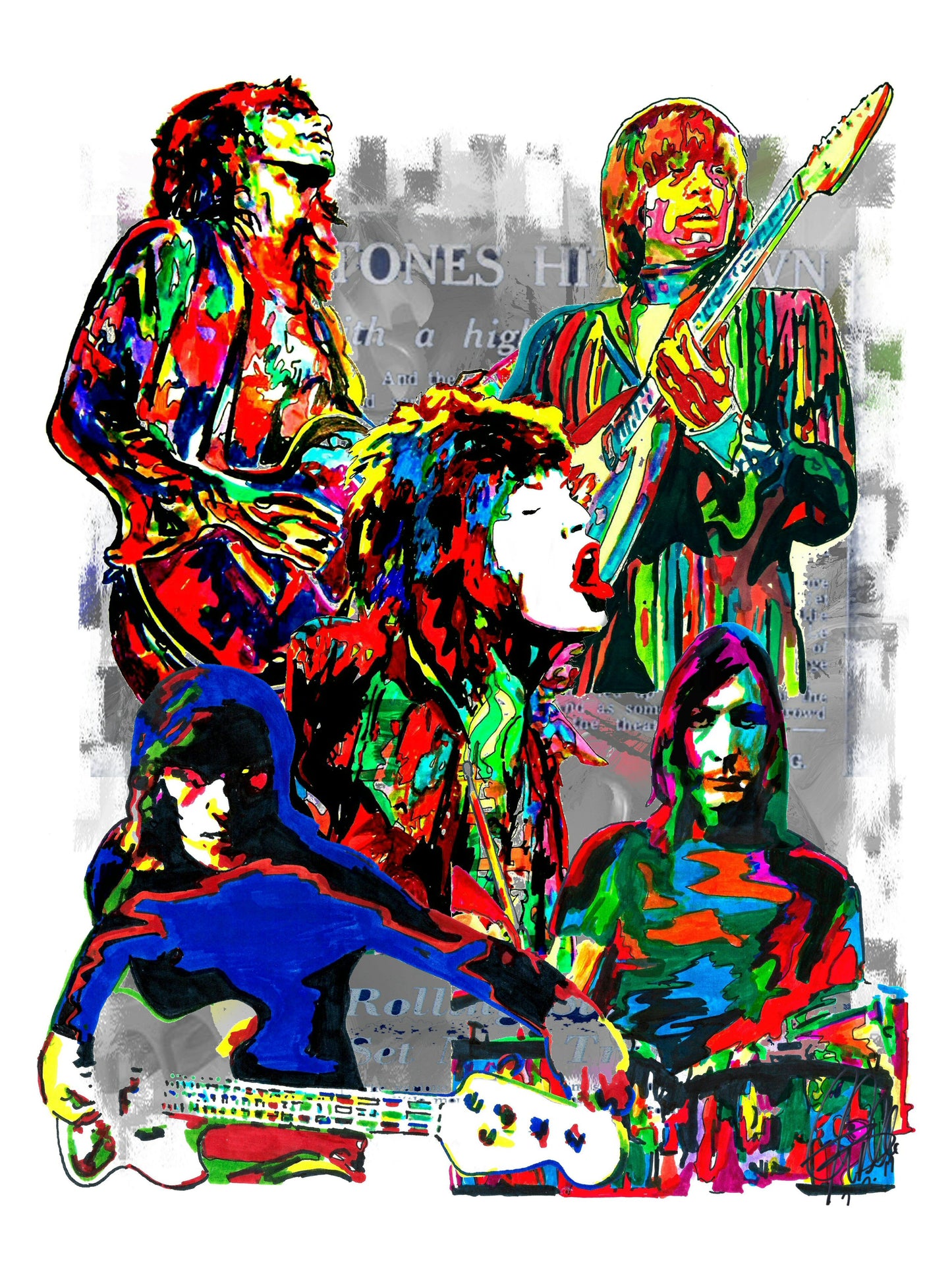 The Rolling Stones Rock Music Poster Print Wall Art 8.5x11