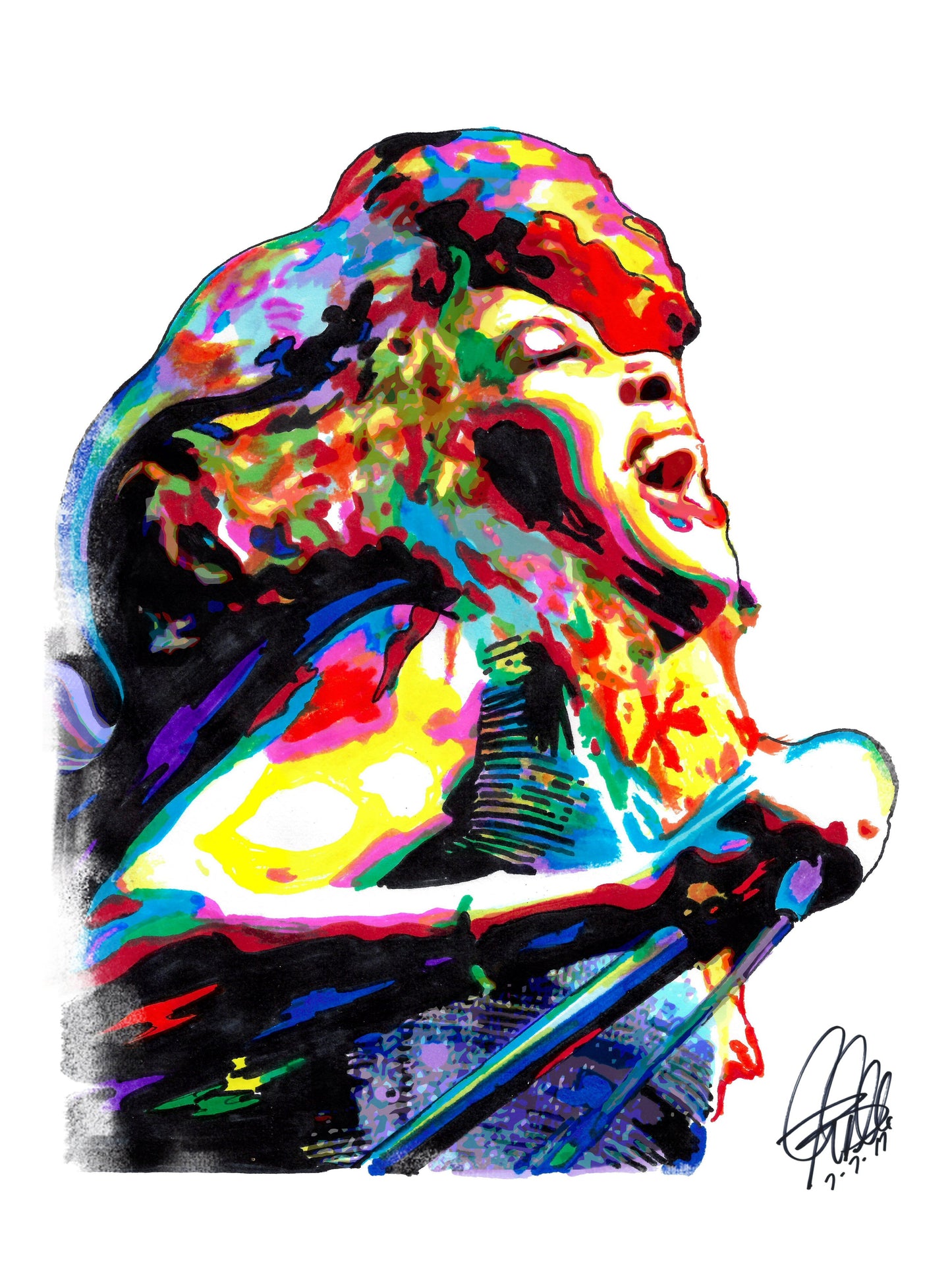 Tina Turner Singer Rock Soul Music Poster Print Wall Art 18x24