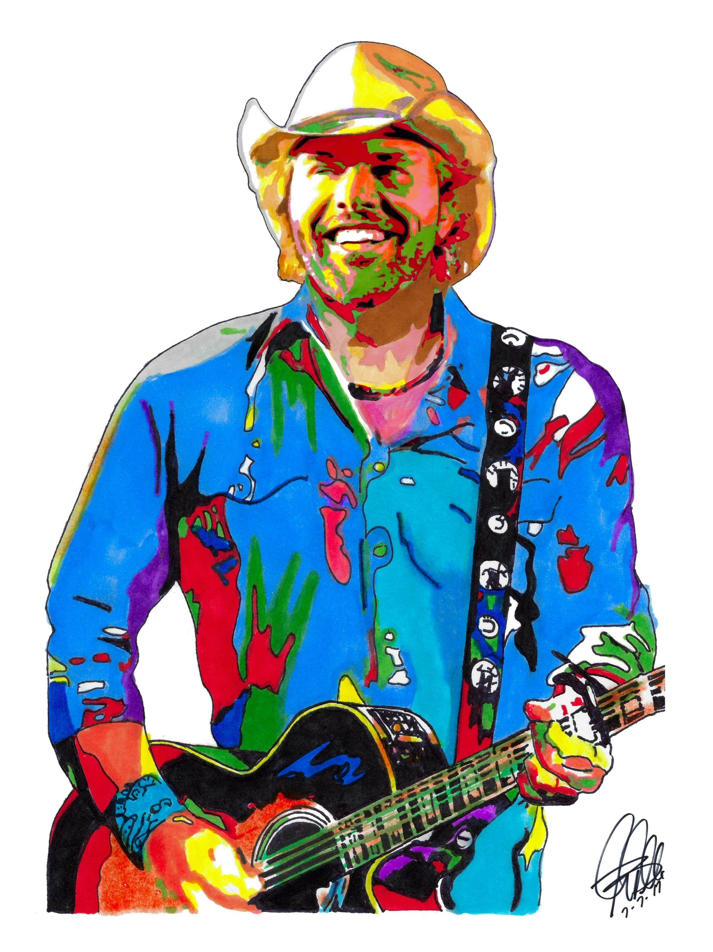Toby Keith Singer Country Music Poster Print Tribute Wall Art 8.5x11