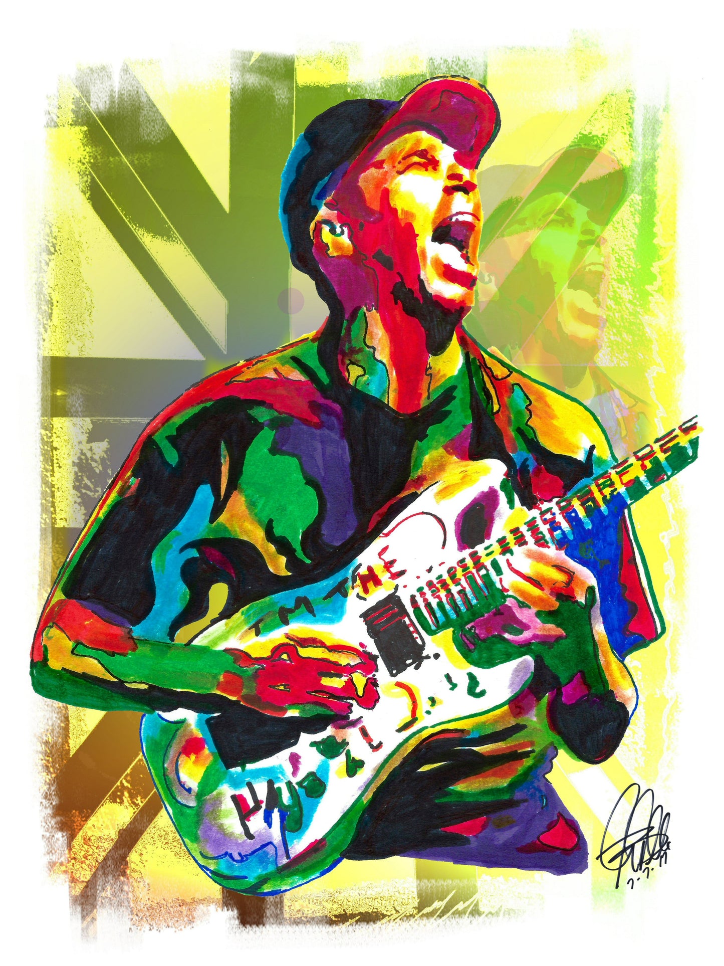 Tom Morello Rage Against the Machine RATM Rap Rock Poster Print Wall Art 8.5x11