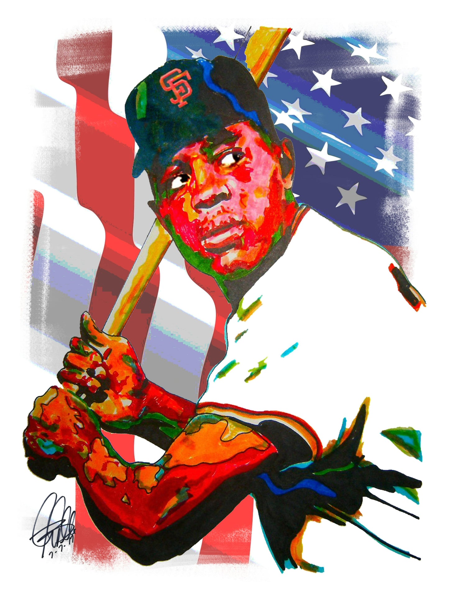 Willie Mays San Francisco Giants Baseball Sports Poster Print Wall Art 8.5x11