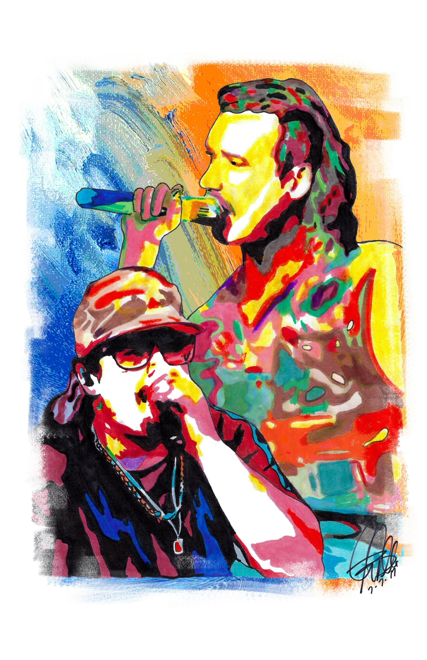 Morgan Wallen and Hardy Country Rock Music Poster Print Wall Art 11x17