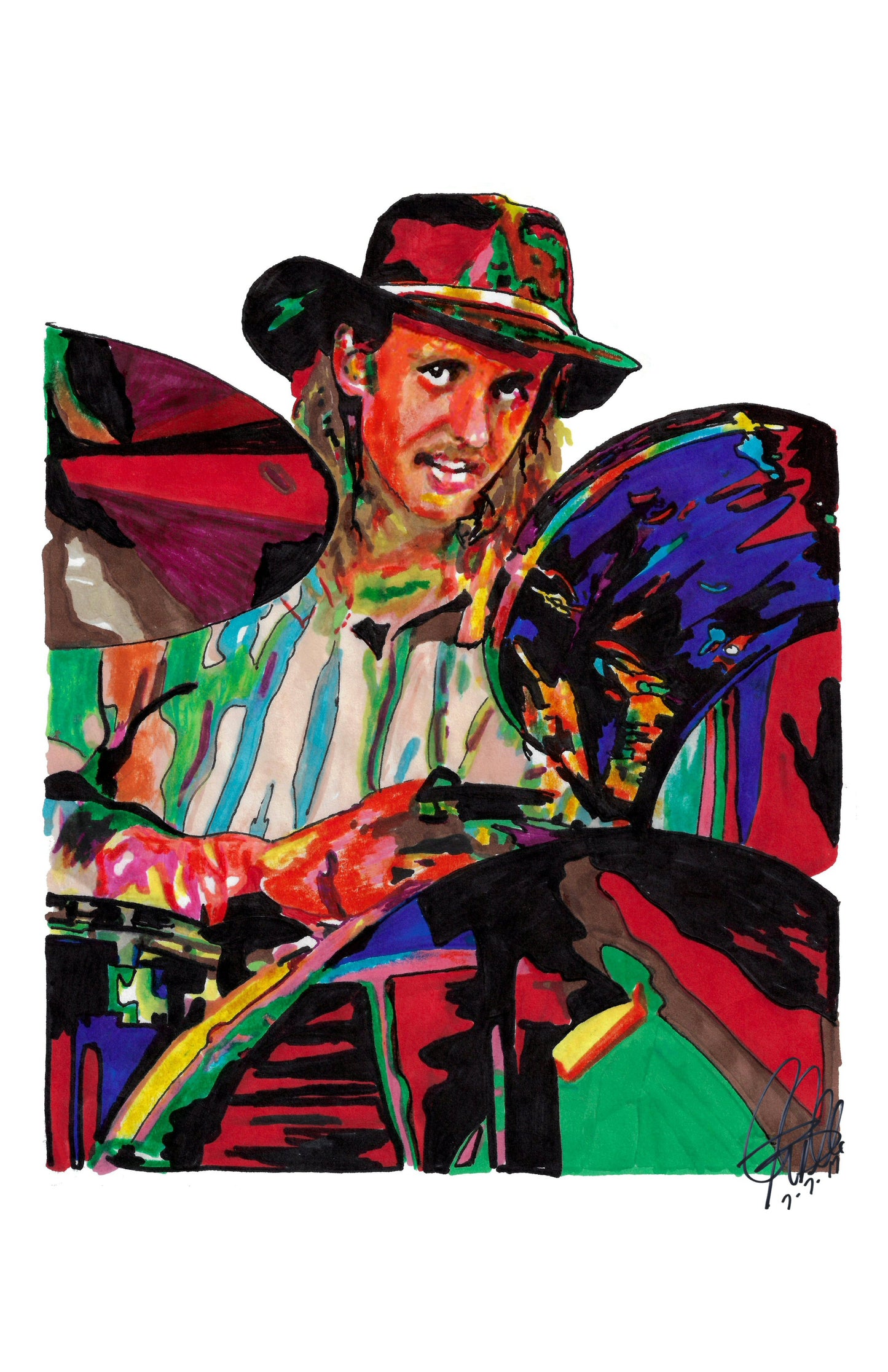 Butch Trucks Allman Brothers Band Drums Music Poster Print Wall Art 11x17