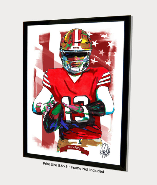 Brock Purdy San Francisco 49ers Football Sports Poster Print Wall Art 8.5x11