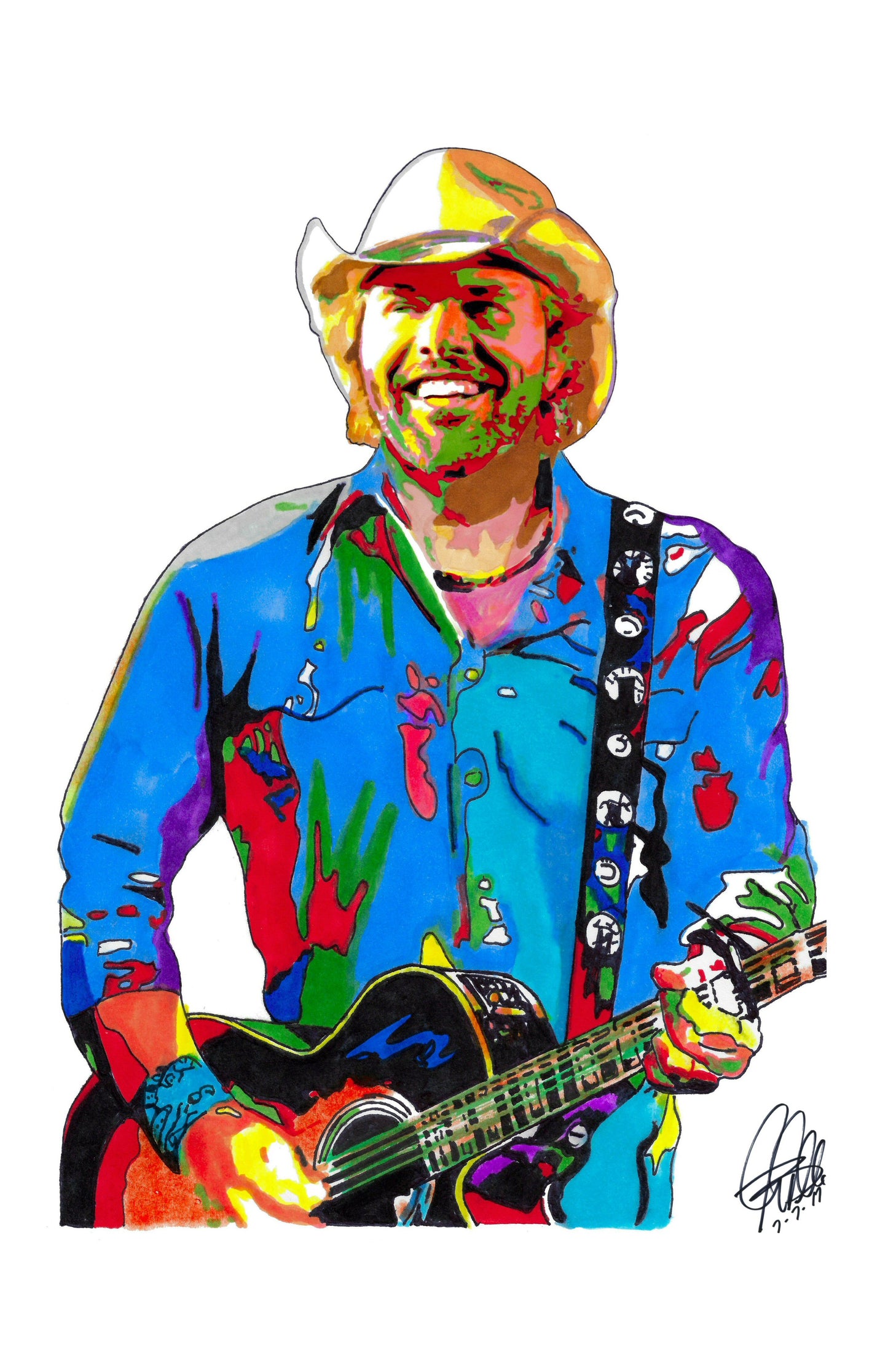 Toby Keith Singer Country Music Poster Print Tribute Wall Art 11x17