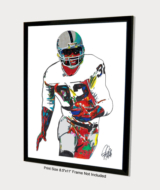 Marcus Allen Oakland Raiders Football Running Back Poster Print Wall Art 8.5x11