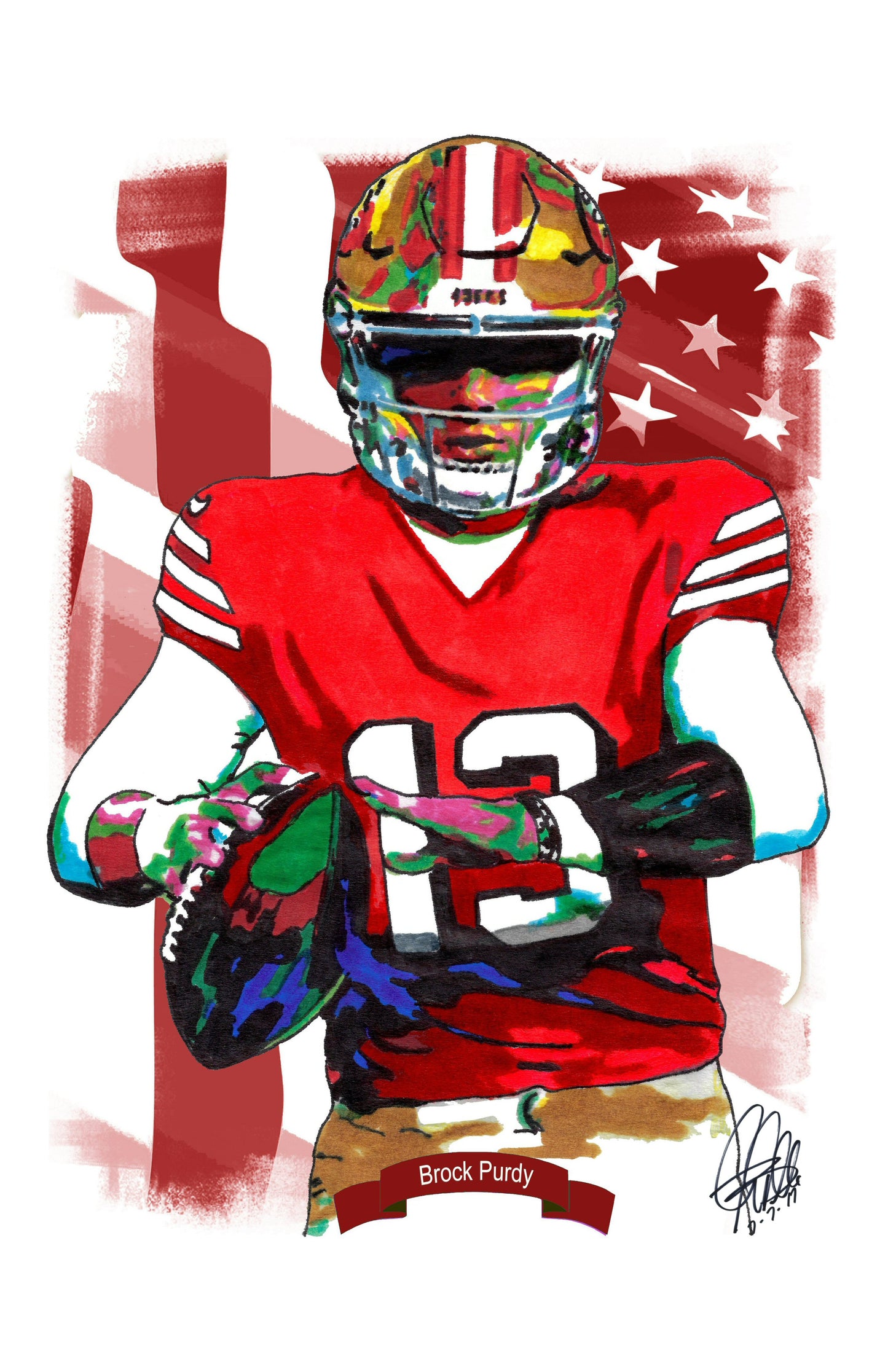 Brock Purdy San Francisco 49ers Football Sports Poster Print Wall Art 11x17