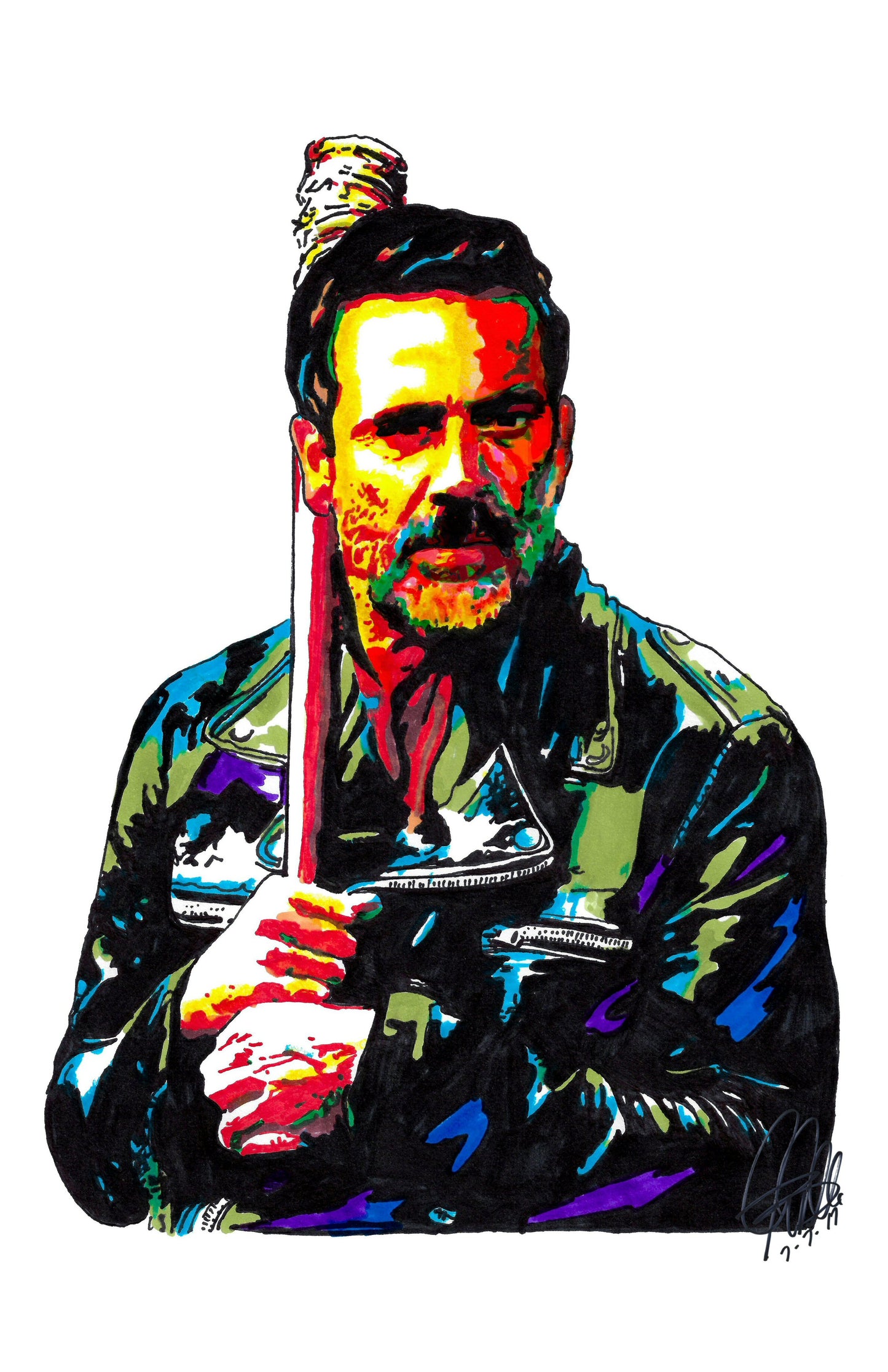 Negan Smith The Walking Dead Poster Print Wall Art 11x17