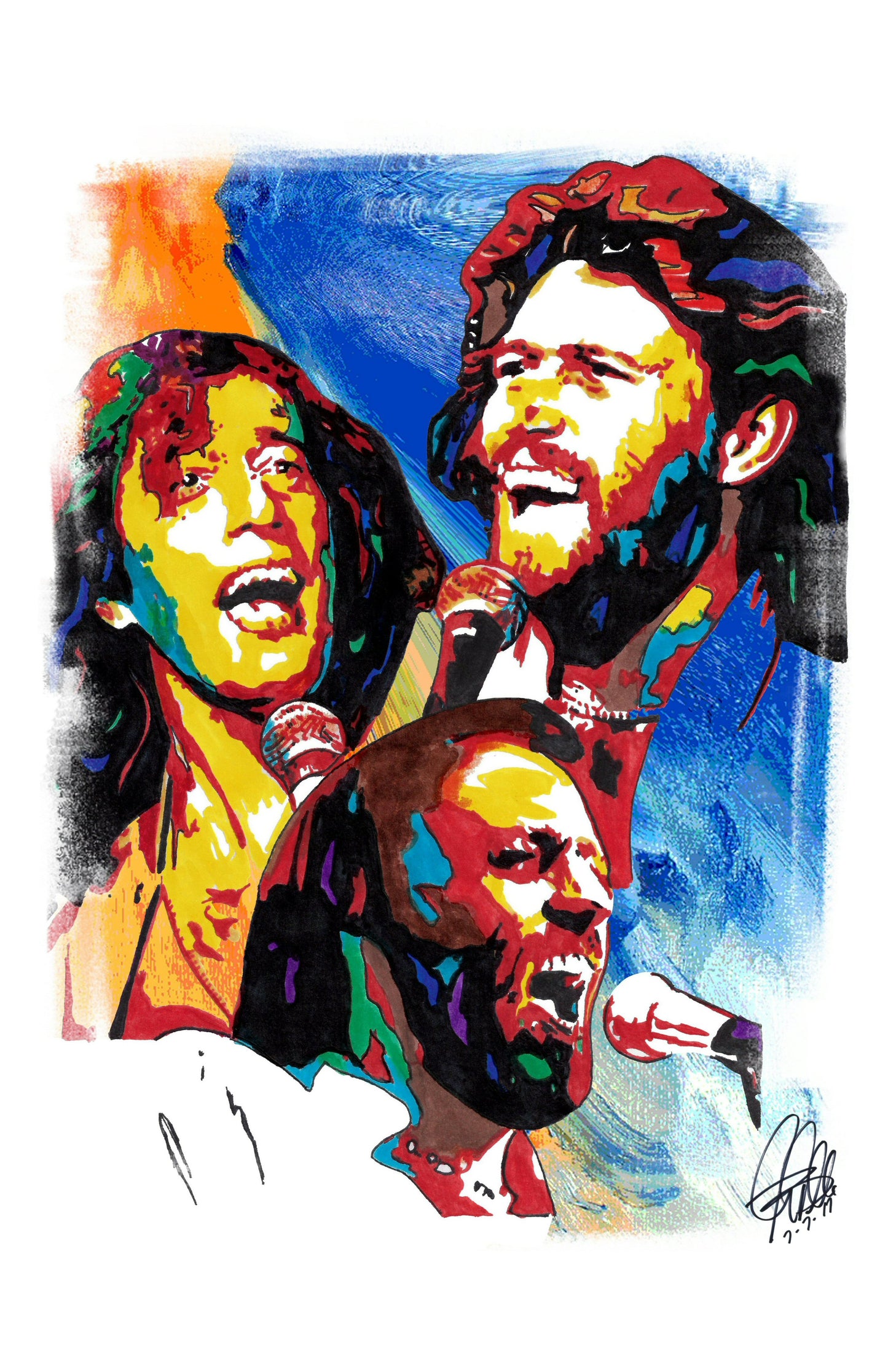 Bee Gees Barry Robin Maurice Gibb Pop Disco Music Poster Print Wall Art 11x17