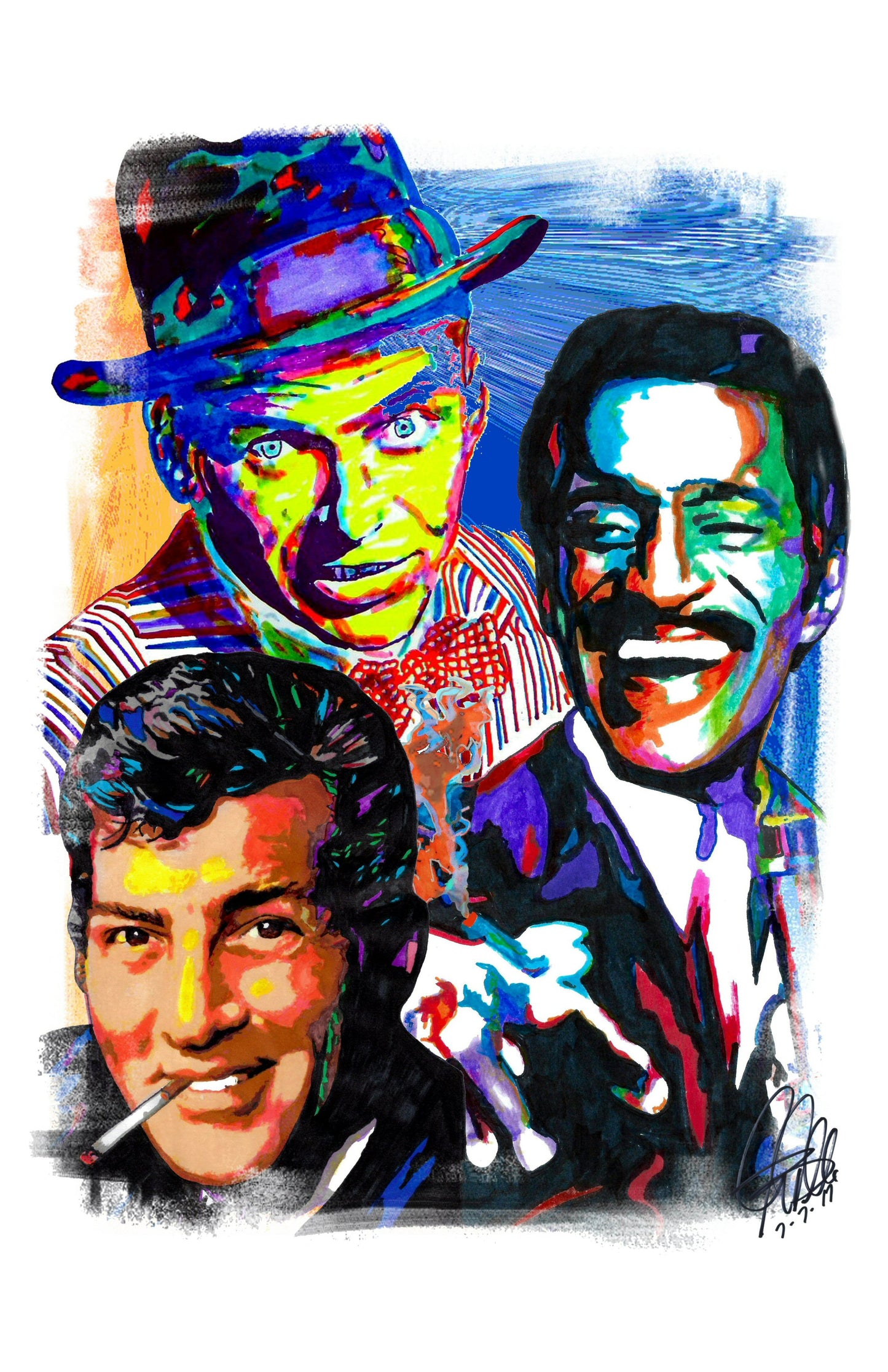 Rat Pack Frank Sinatra Sammy Davis Jr Dean Martin Poster Print Wall Art 11x17