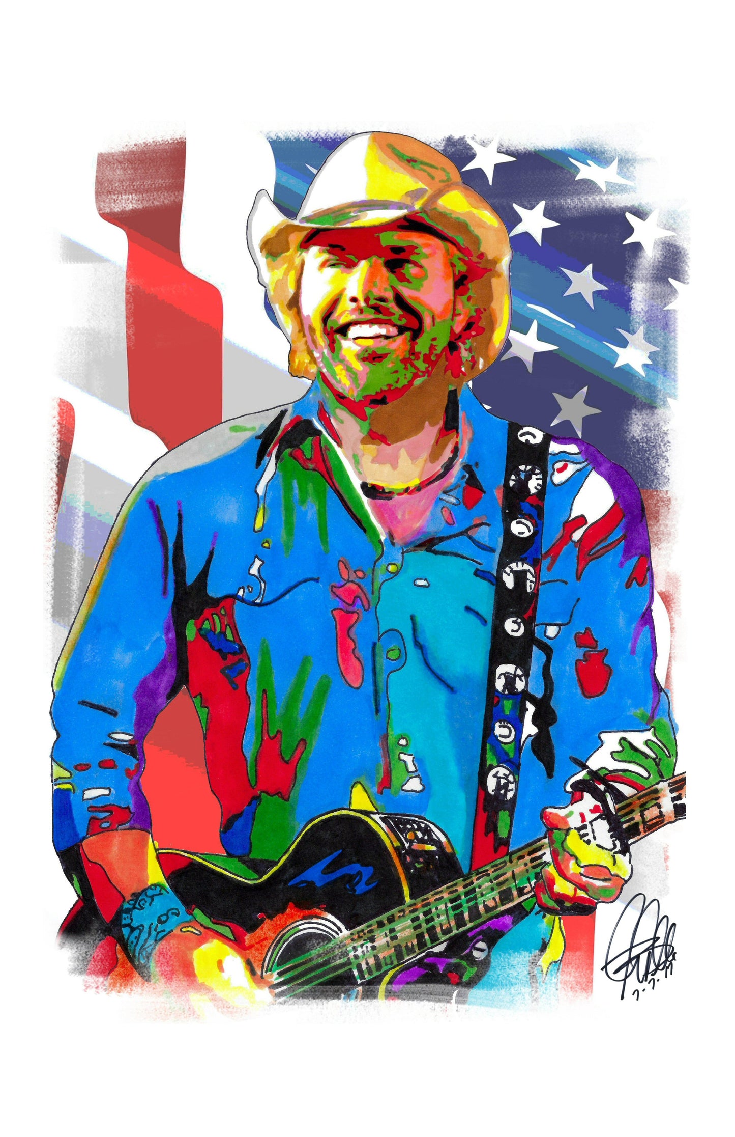 Toby Keith Singer Songwriter Country Music Poster Print Tribute Wall Art 11x17