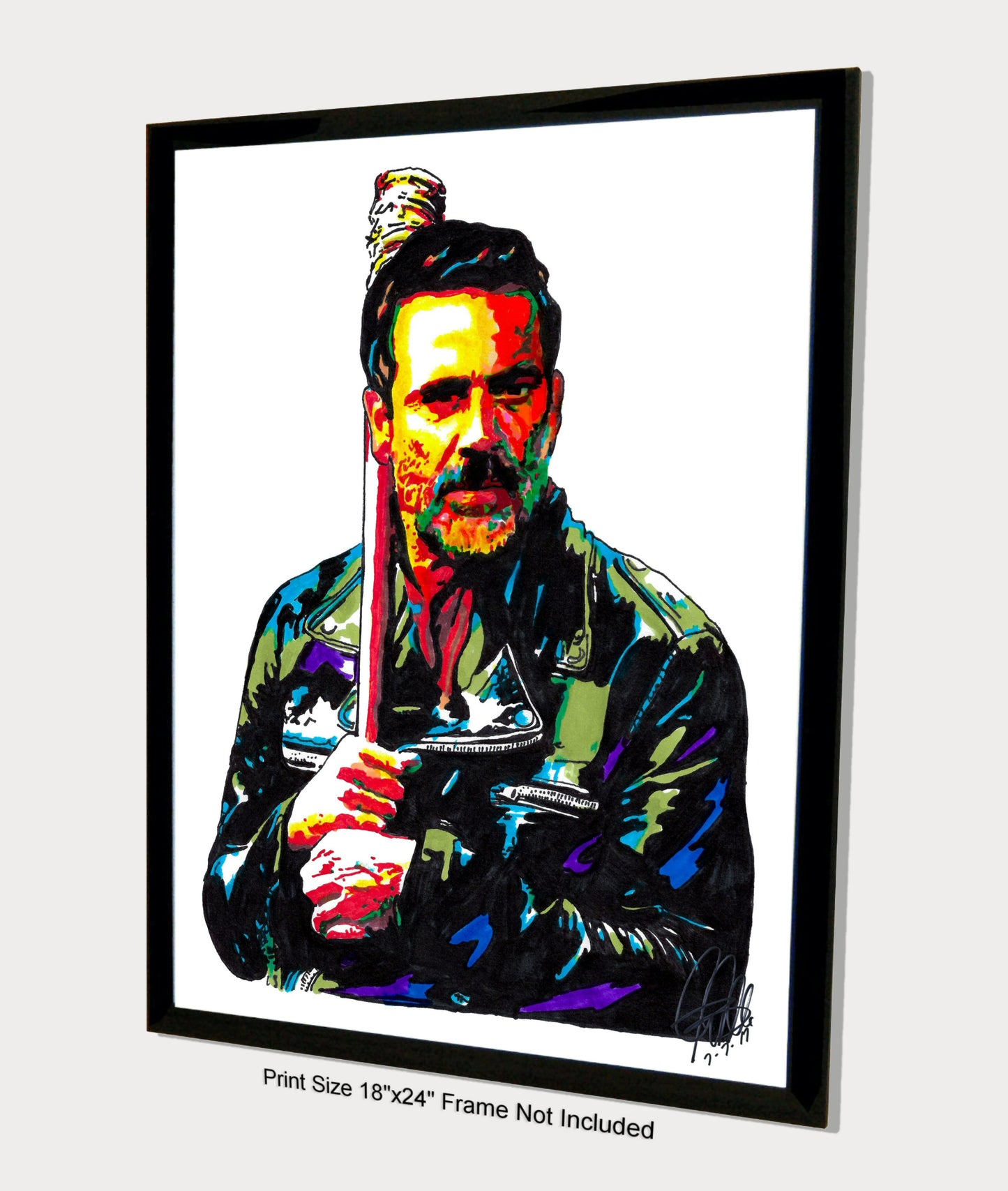 Negan Smith of The Walking Dead Poster Print Wall Art 18x24