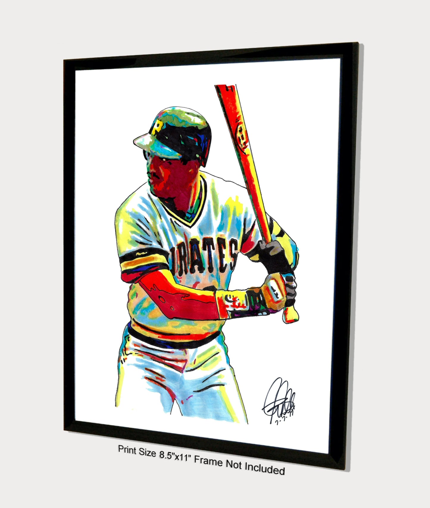 Barry Bonds Pittsburgh Pirates Baseball Poster Print Wall Art 8.5x11