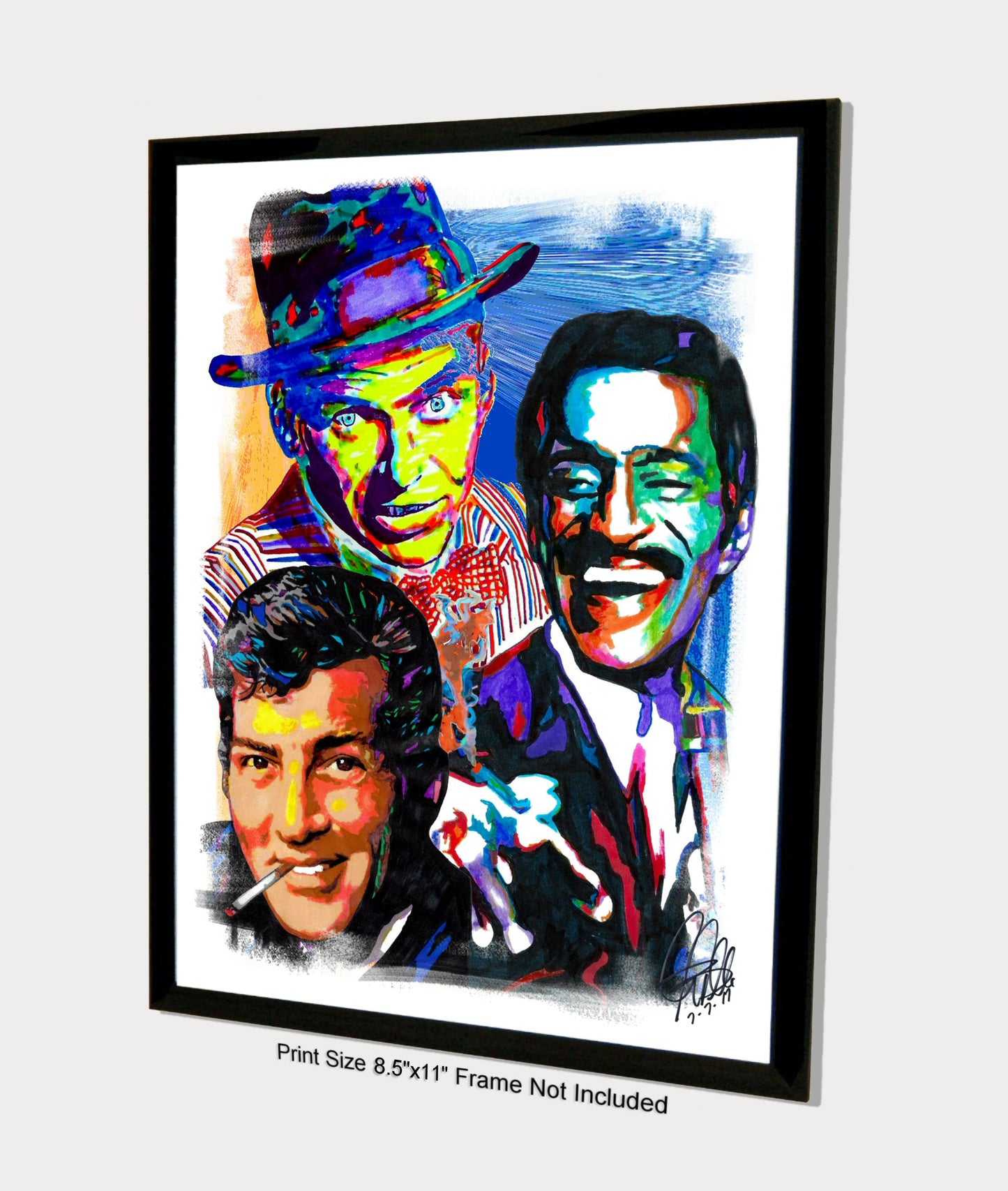 Rat Pack Frank Sinatra Sammy Davis Jr Dean Martin Poster Print Wall Art 8.5x11