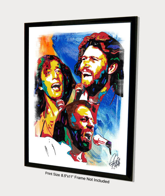Bee Gees Barry Robin Maurice Gibb Pop Disco Music Poster Print Wall Art 8.5x11