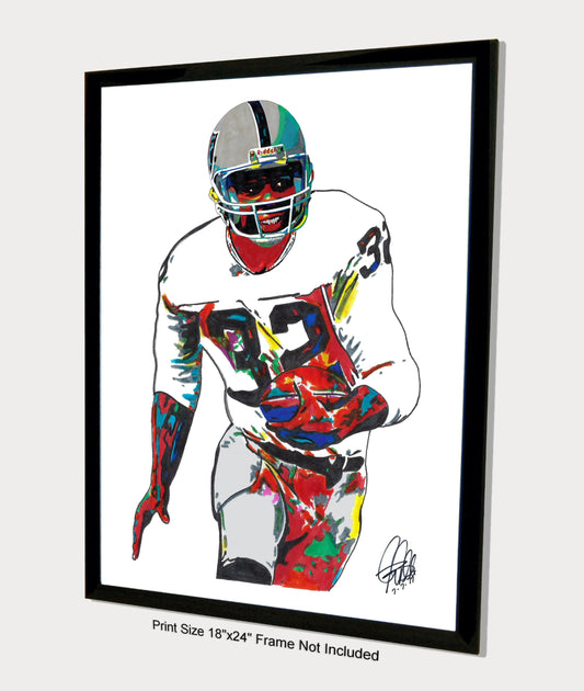 Marcus Allen Oakland Raiders Football Running Back Poster Print Wall Art 18x24