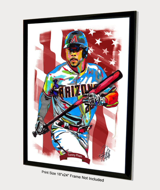 Tommy Pham Arizona Diamondbacks Baseball Sports Poster Print Wall Art 18x24