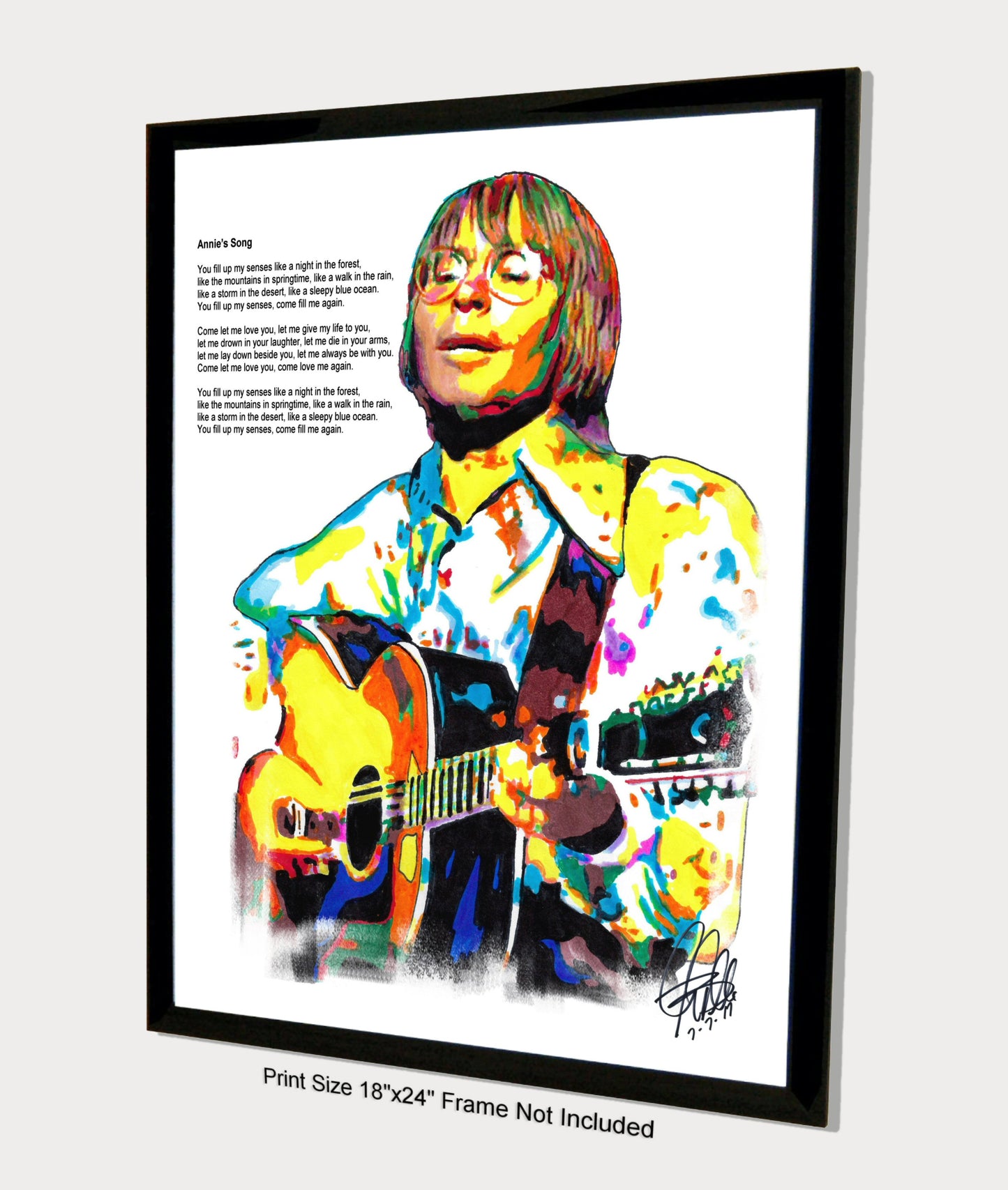 John Denver Annie's Song Singer Folk Music Poster Print Wall Art 18x24
