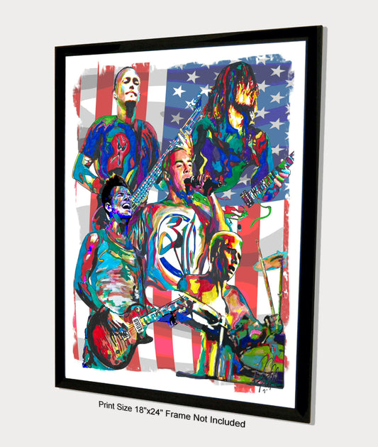 311 Nick Hexum Tim Mahoney Pnut Rap Rock Music Print Poster Wall Art 18x24