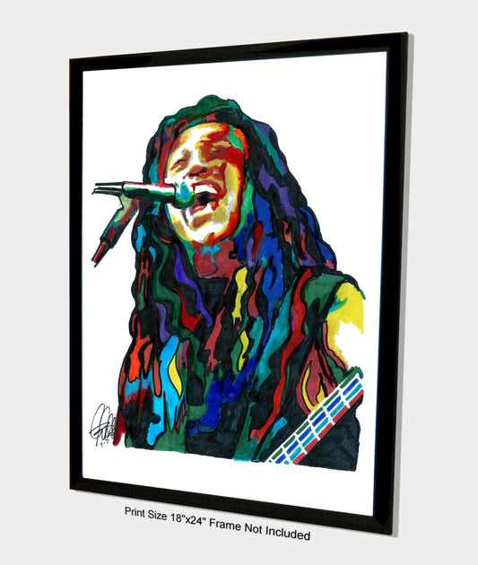 Tom Araya Slayer Singer Bass Thrash Metal Music Poster Print Wall Art 18x24
