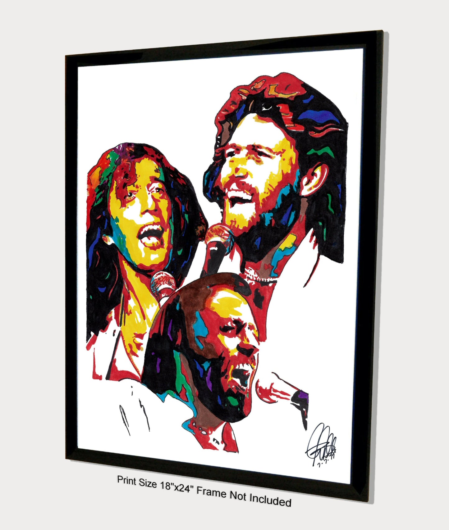Bee Gees Barry Robin Maurice Gibb Soul Disco Music Poster Print Wall Art 18x24