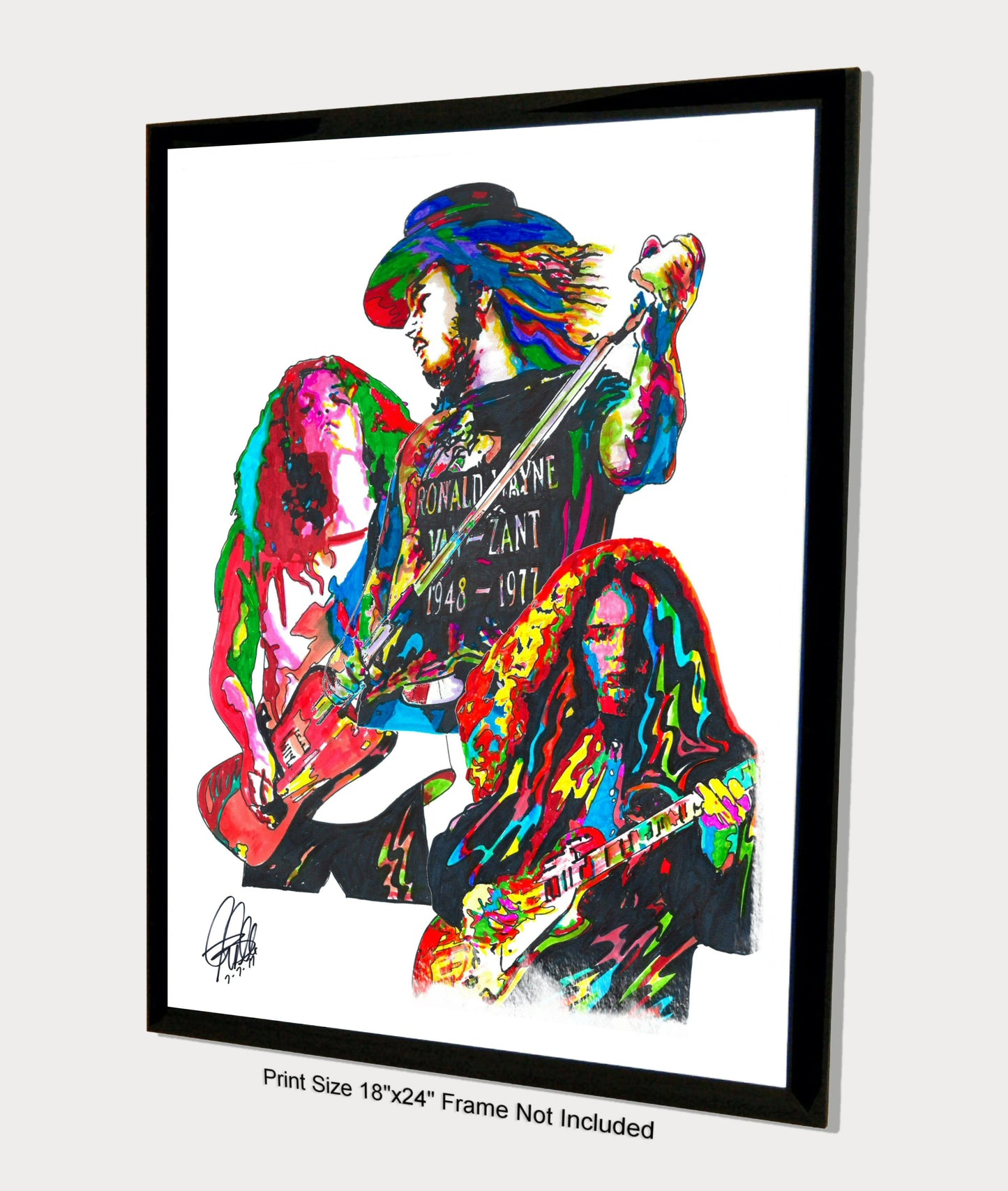 Lynyrd Skynyrd Ronnie Van Zant Country Rock Music Poster Print Wall Art 18x24