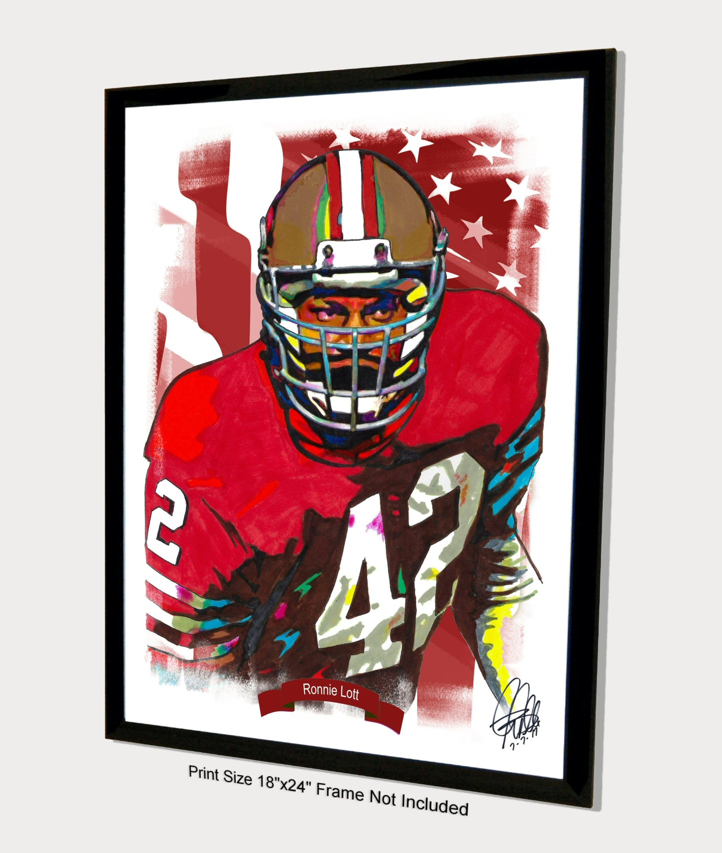 Ronnie Lott San Francisco 49ers Football Sports Poster Print Wall Art 18x24