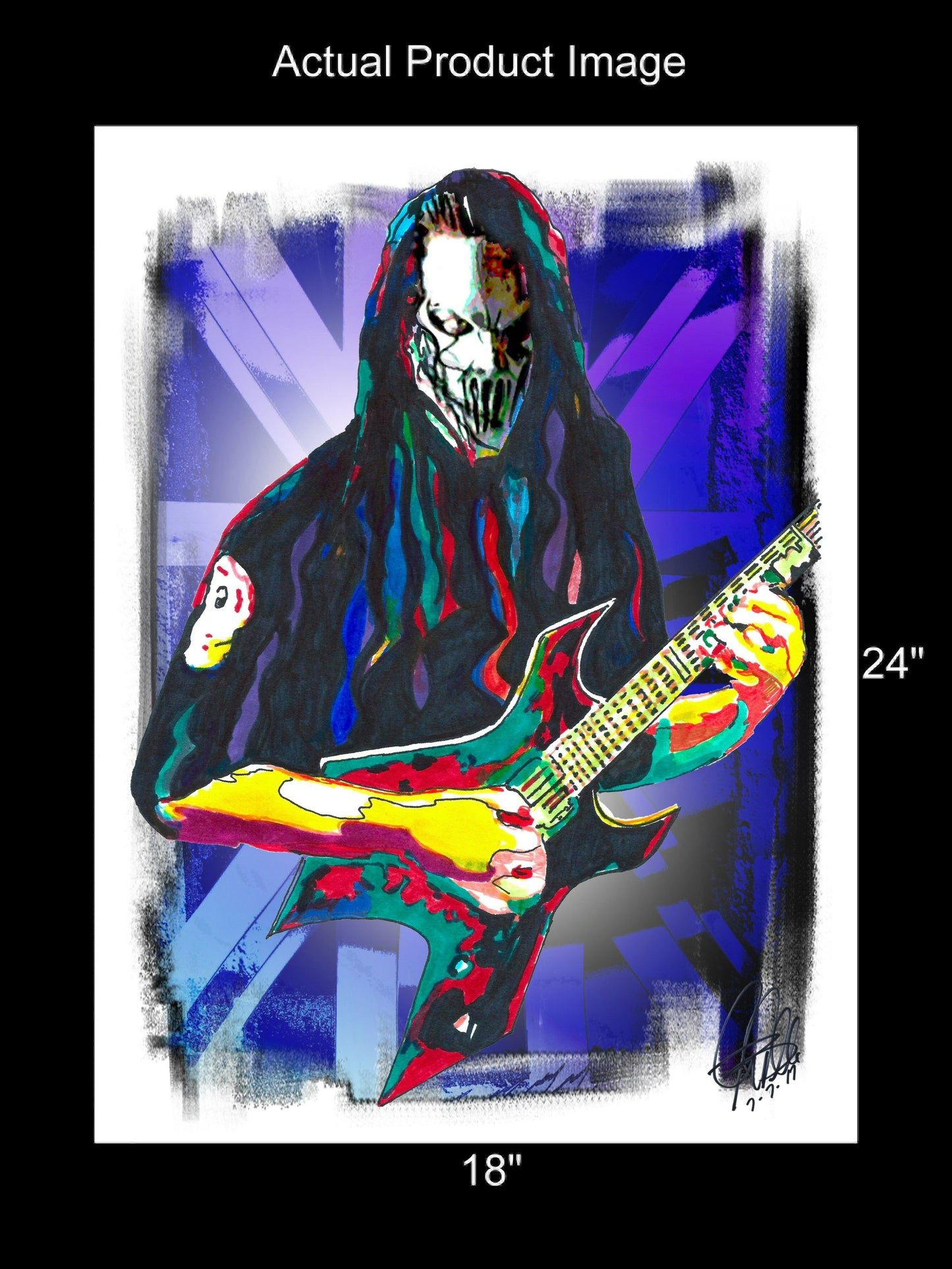 Mick Thomson Slipknot Guitar Groove Metal Music Poster Print Wall Art 18x24