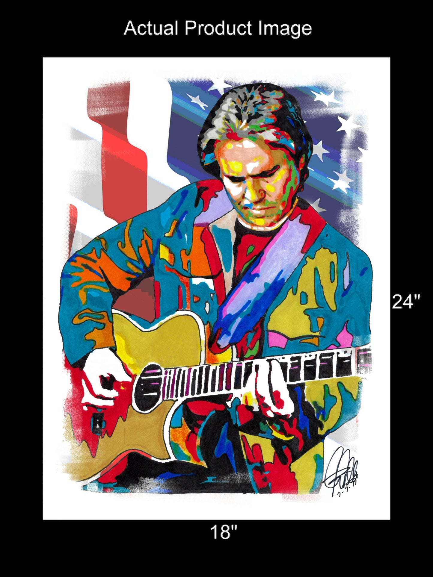 Doyle Dykes Acoustic Guitar Country Music Poster Print Wall Art 18x24
