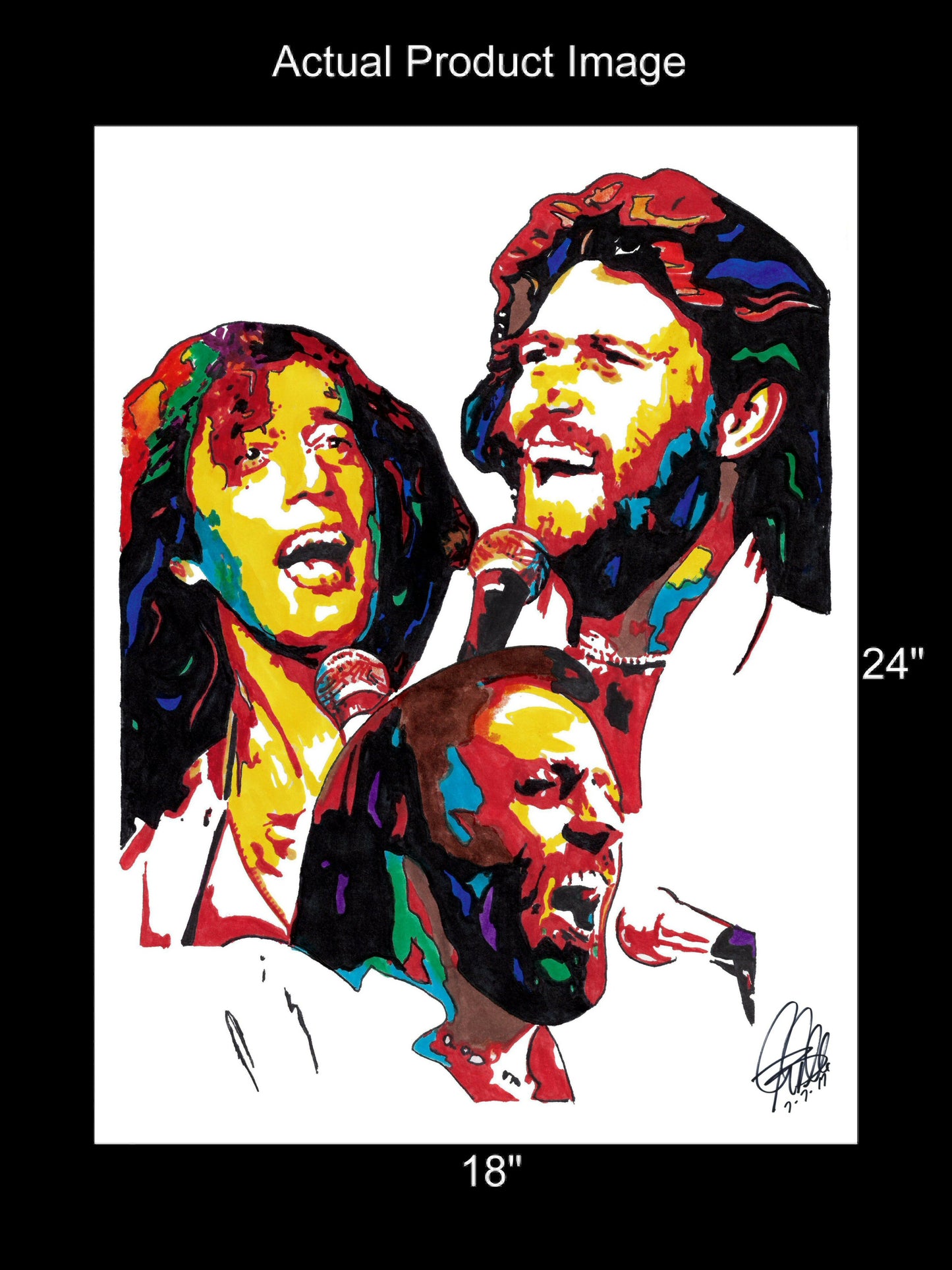Bee Gees Barry Robin Maurice Gibb Soul Disco Music Poster Print Wall Art 18x24