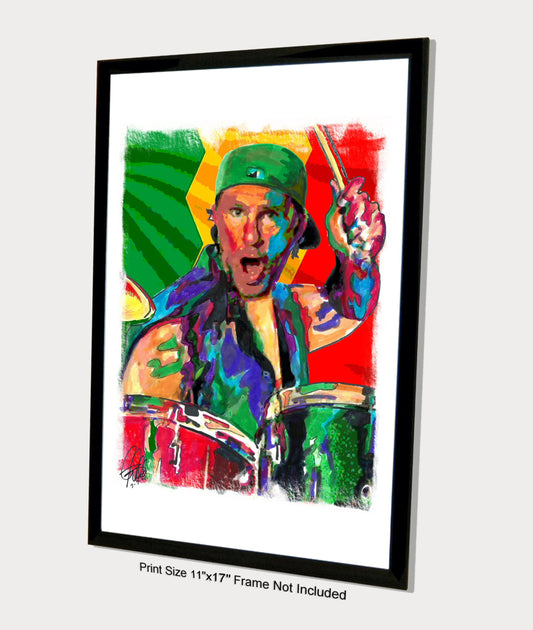 Chad Smith Red Hot Chili Peppers Drums Funk Rock Poster Print Wall Art 11x17