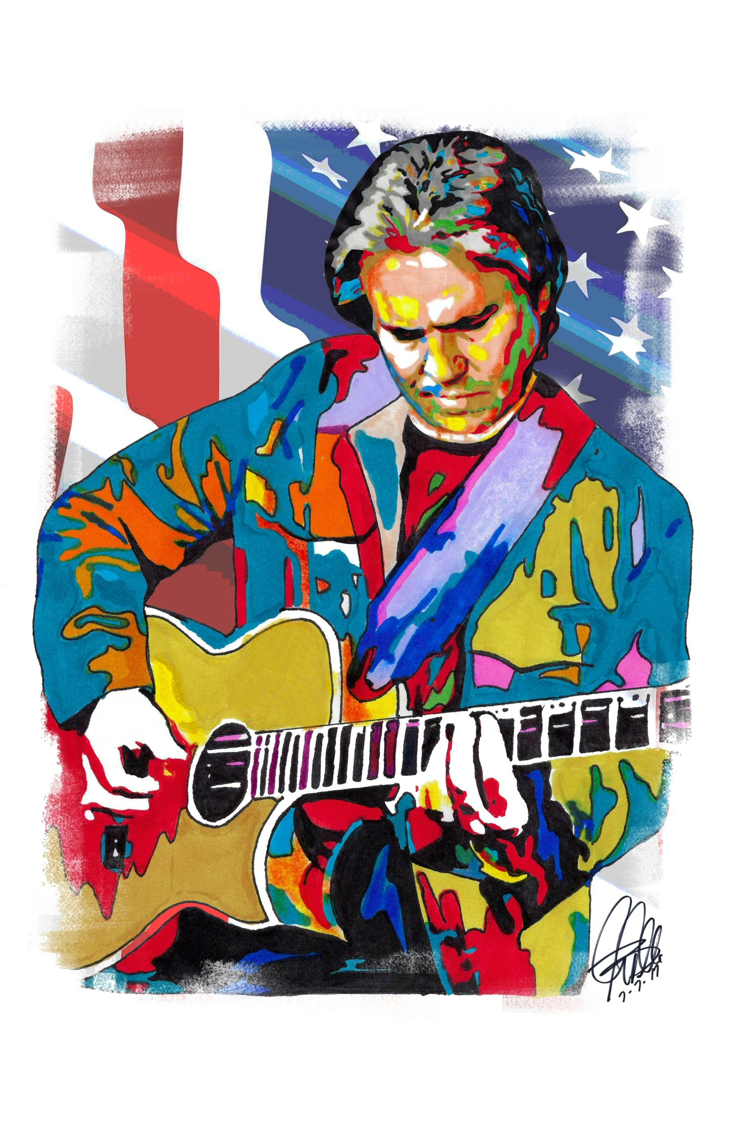 Doyle Dykes Acoustic Guitar Country Music Poster Print Wall Art 11x17
