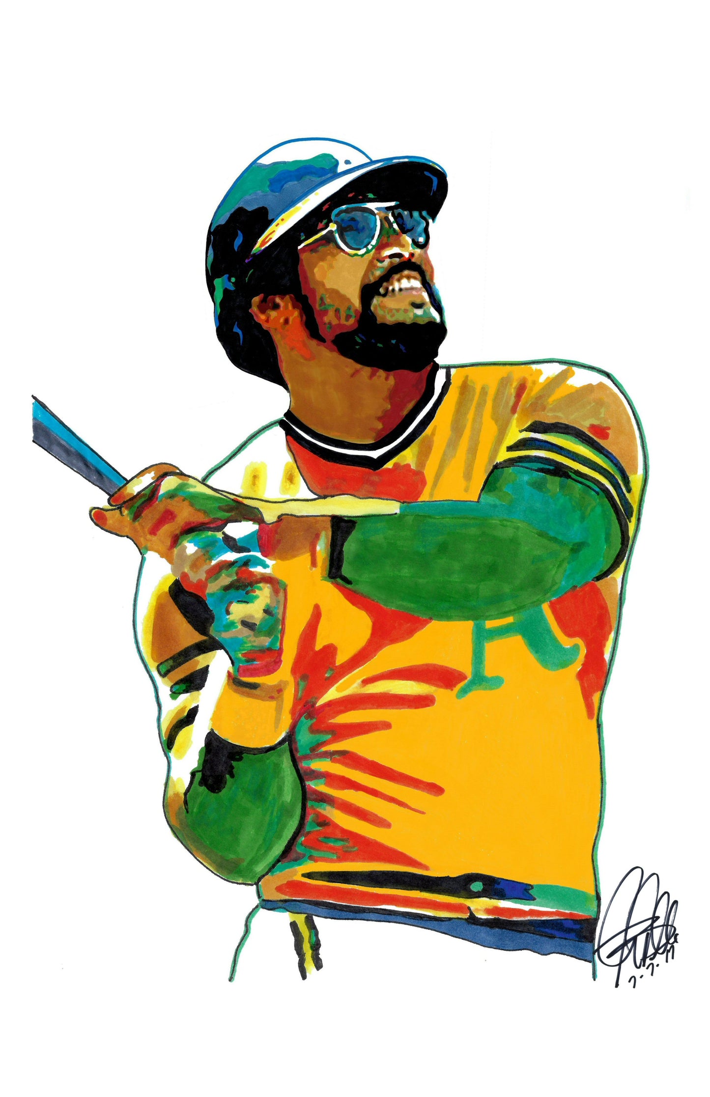 Reggie Jackson Oakland Athletics Baseball Right Fielder Poster Print Wall Art 11x17