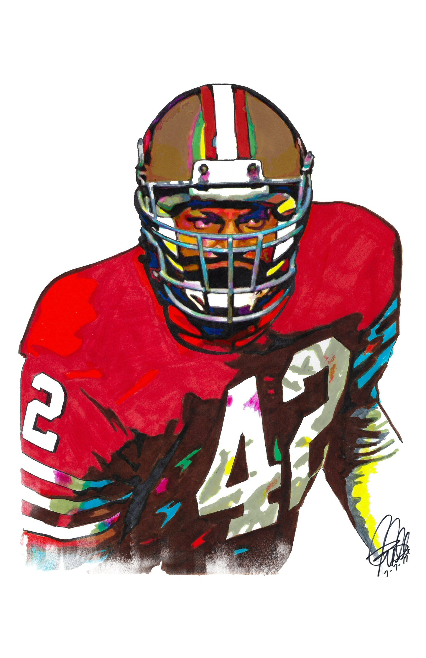 Ronnie Lott San Francisco 49ers Football Safety Poster Print Wall Art 11x17