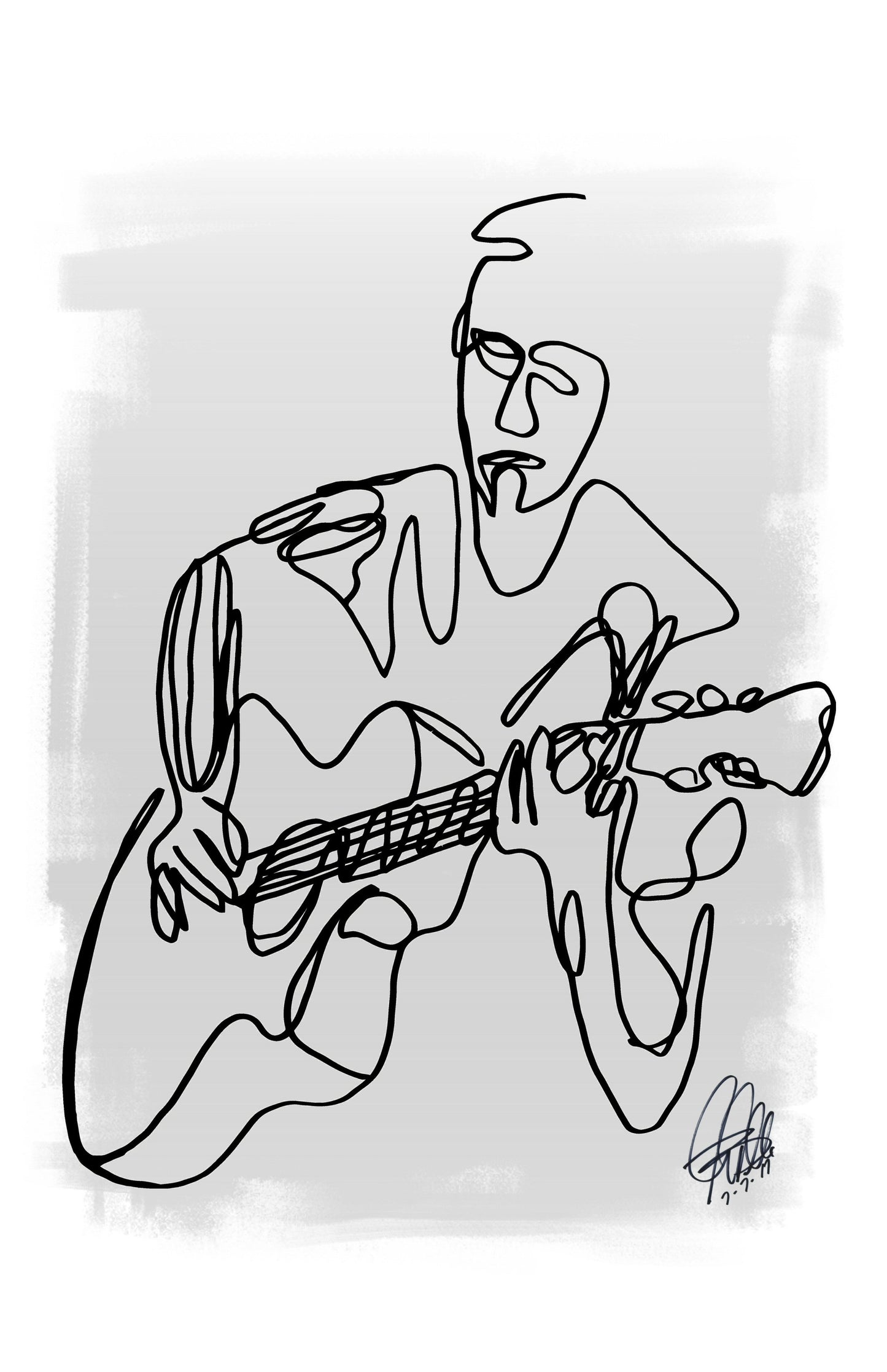 Acoustic Guitar Player Music Poster Print Wall Art 11x17