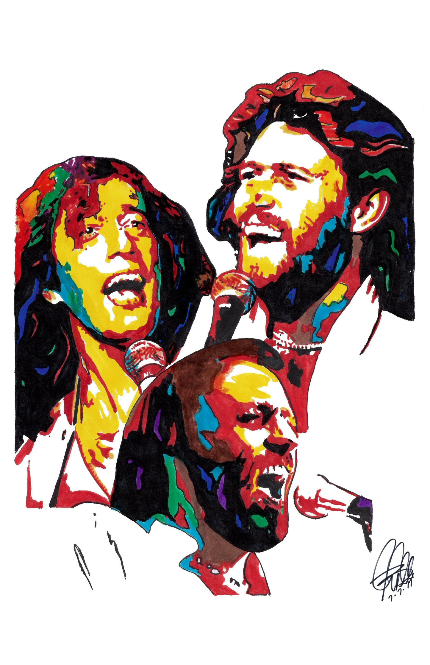 Bee Gees Barry Robin Maurice Gibb Soul Disco Music Poster Print Wall Art 11x17