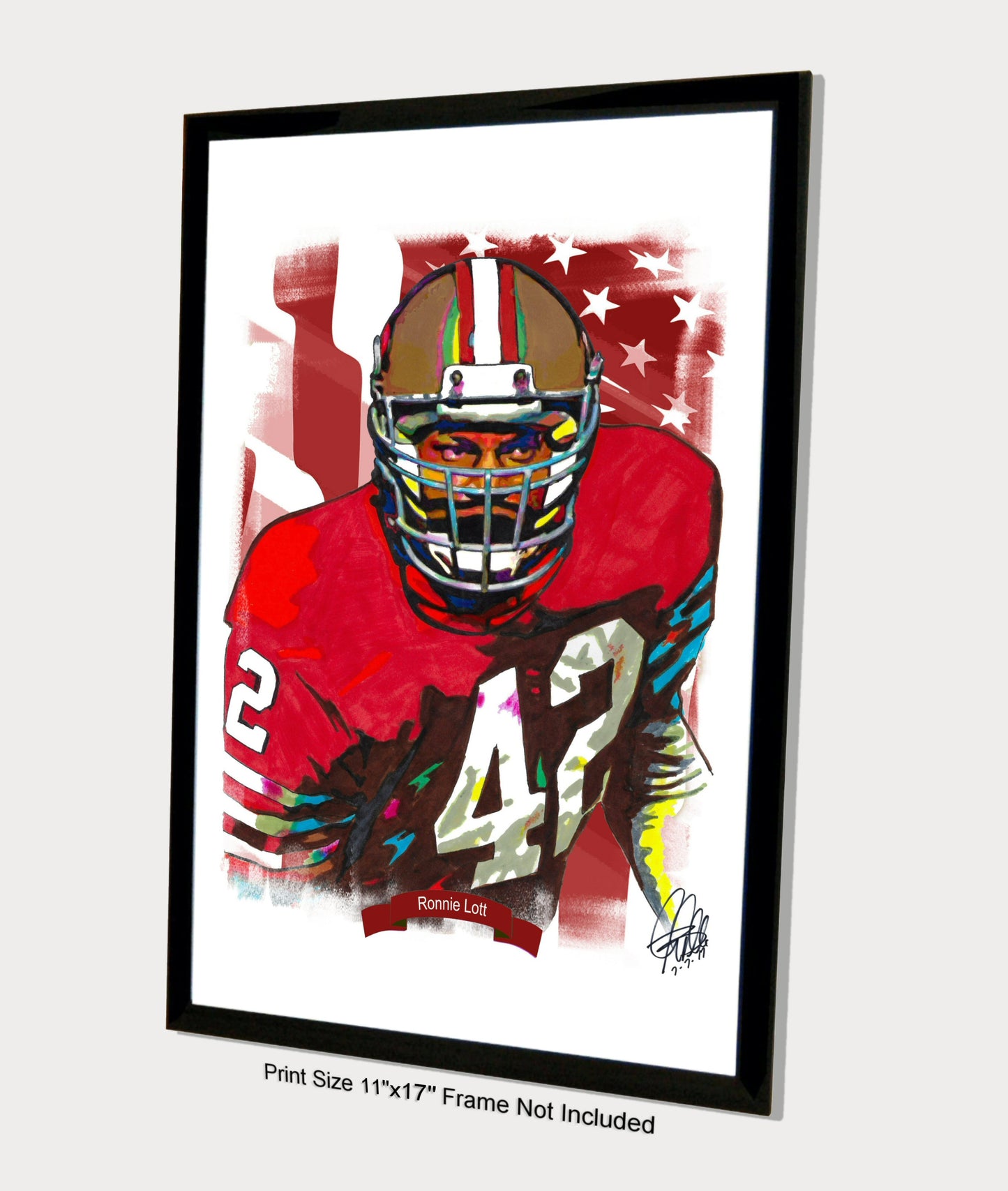 Ronnie Lott San Francisco 49ers Football Sports Poster Print Wall Art 11x17