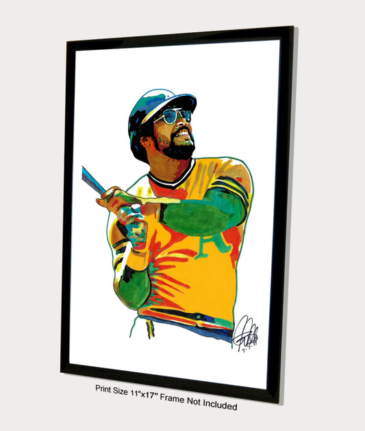 Reggie Jackson Oakland Athletics Baseball Right Fielder Poster Print Wall Art 11x17