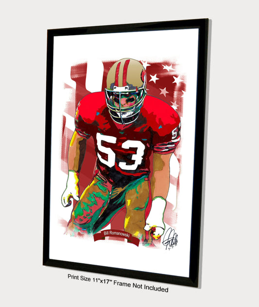 Bill Romanowski San Francisco 49ers Football Sports Poster Print Wall Art 11x17